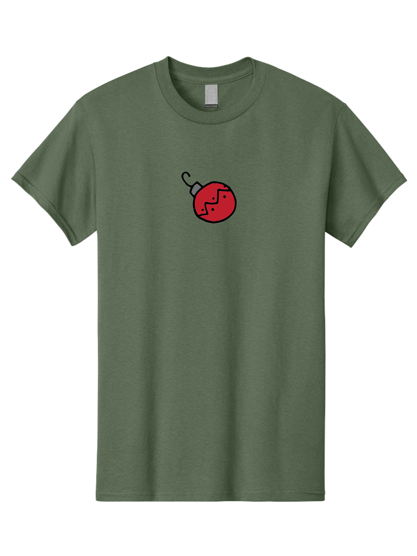 Broken-Red-Bauble Men'S Graphic Tee, 100% Cotton, Comfortable Casual Summer Wear, Machine Washable, Broken Christmas Ornament, Red Bauble, Shattered Decoration, Festive Fragility, Holiday Decor, Cracked Glass, Black Outline -  Aaa773 15
