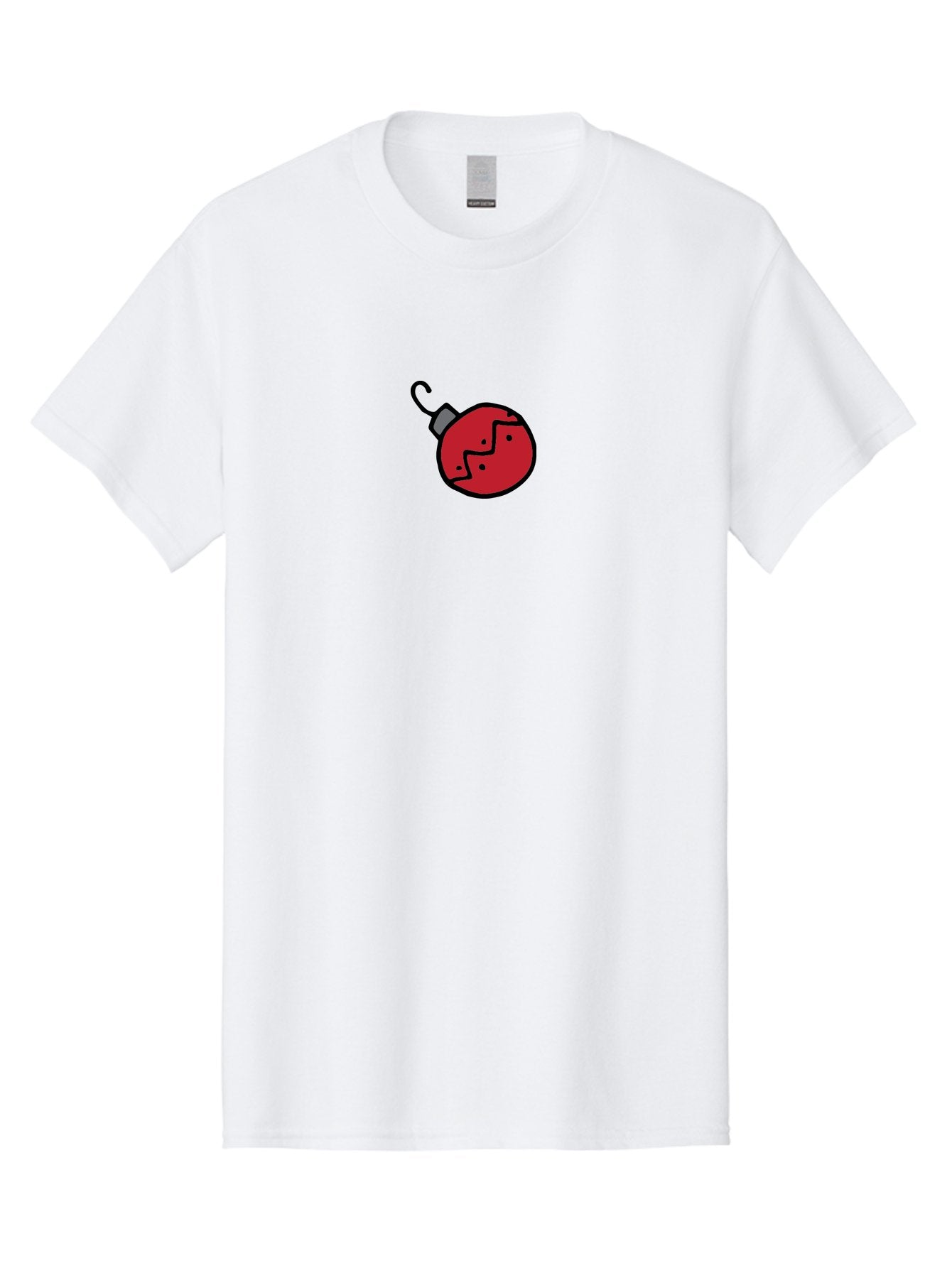 Broken-Red-Bauble Men'S Graphic Tee, 100% Cotton, Comfortable Casual Summer Wear, Machine Washable, Broken Christmas Ornament, Red Bauble, Shattered Decoration, Festive Fragility, Holiday Decor, Cracked Glass, Black Outline -  Aaa773 9