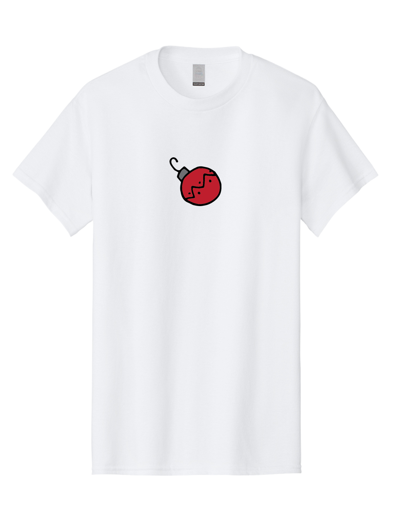 Broken-Red-Bauble Men'S Graphic Tee, 100% Cotton, Comfortable Casual Summer Wear, Machine Washable, Broken Christmas Ornament, Red Bauble, Shattered Decoration, Festive Fragility, Holiday Decor, Cracked Glass, Black Outline -  Aaa773 29