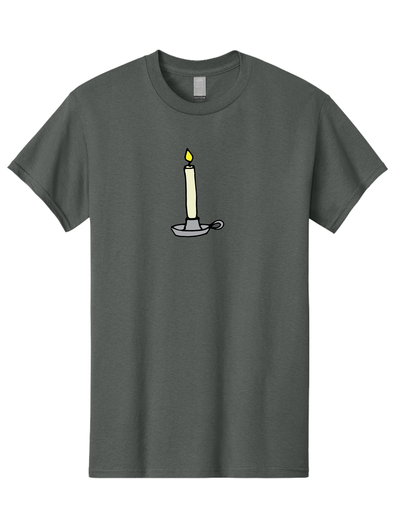 Candle-2 Men'S Graphic Tee, 100% Cotton, Comfortable Casual Summer Wear, Machine Washable, Lit Candle, Candle Holder, Warm Lighting, Relaxing Ambiance, Peaceful Atmosphere, Soft Glow, Serene Moment, Ambiance, Candlelight, Relaxation, -  Aaa775 3