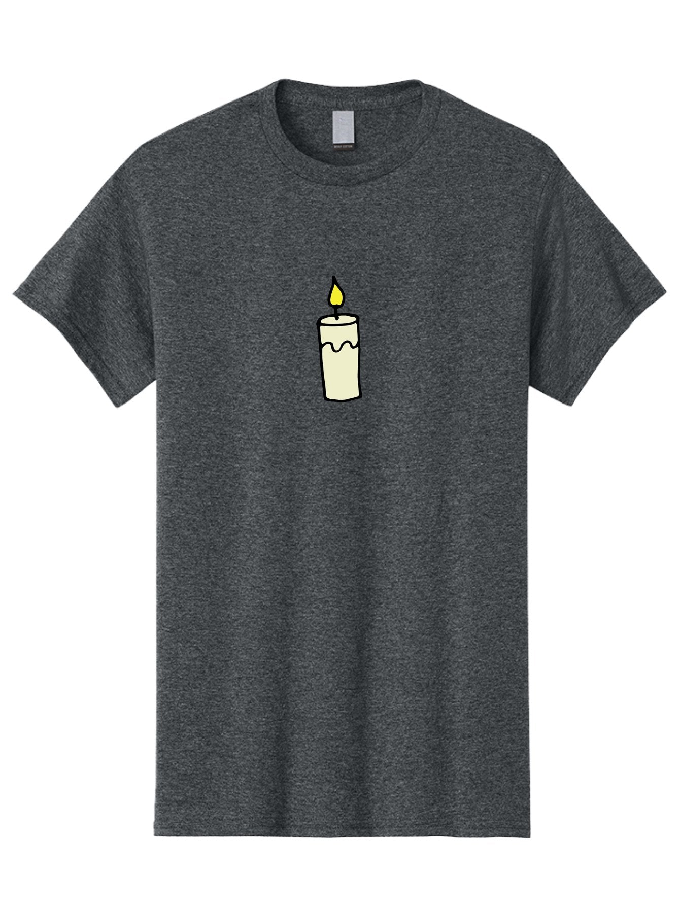 Candle-3 Men'S Graphic Tee, 100% Cotton, Comfortable Casual Summer Wear, Machine Washable, Lit Candle, Melting Wax, Yellow Flame, Flickering Light, Simple Illustration, Minimalist Design, Soothing Ambiance, Relaxation, Calm Atmosphere -  Aaa776 14