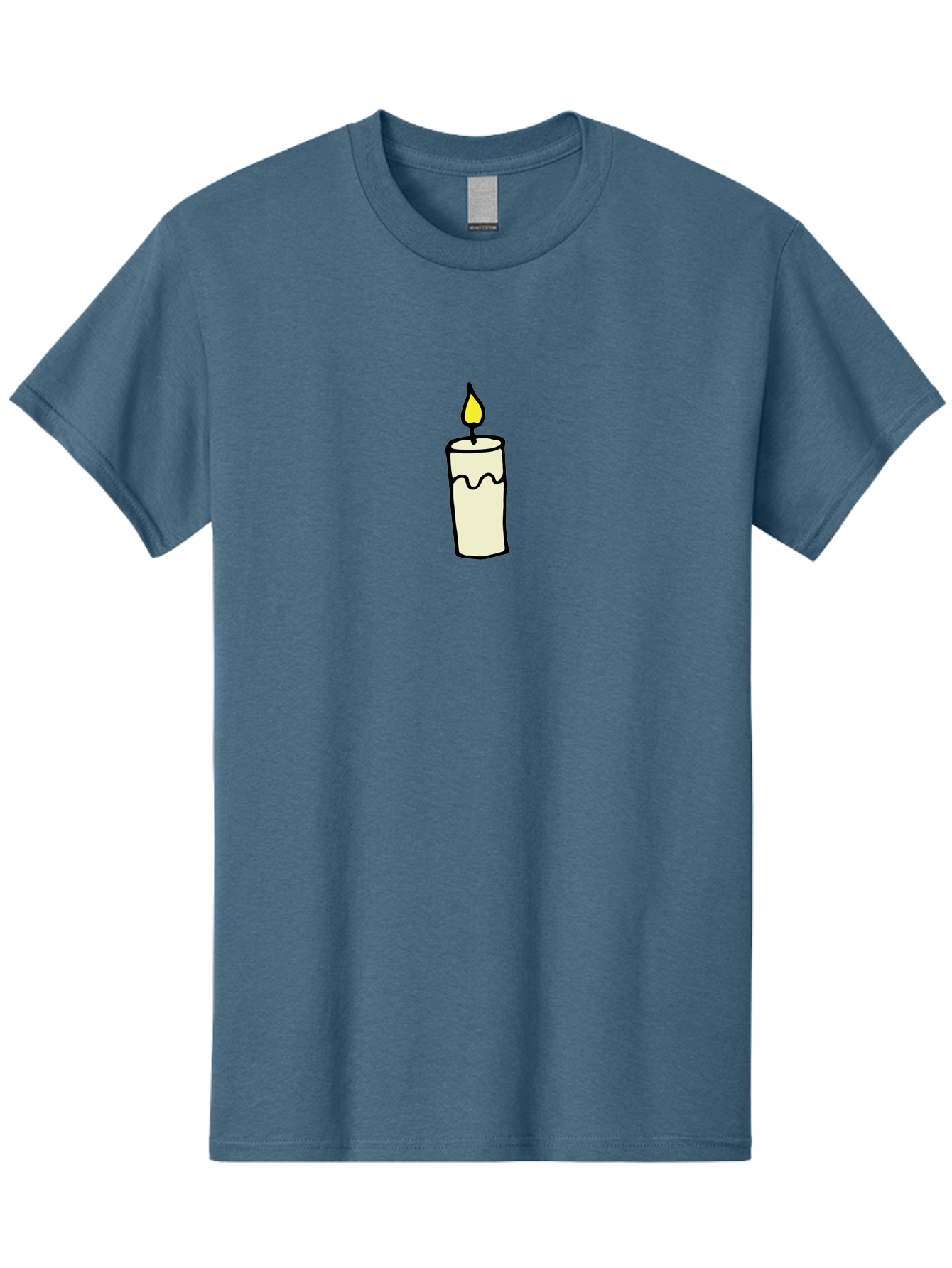 Candle-3 Men'S Graphic Tee, 100% Cotton, Comfortable Casual Summer Wear, Machine Washable, Lit Candle, Melting Wax, Yellow Flame, Flickering Light, Simple Illustration, Minimalist Design, Soothing Ambiance, Relaxation, Calm Atmosphere -  Aaa776 11