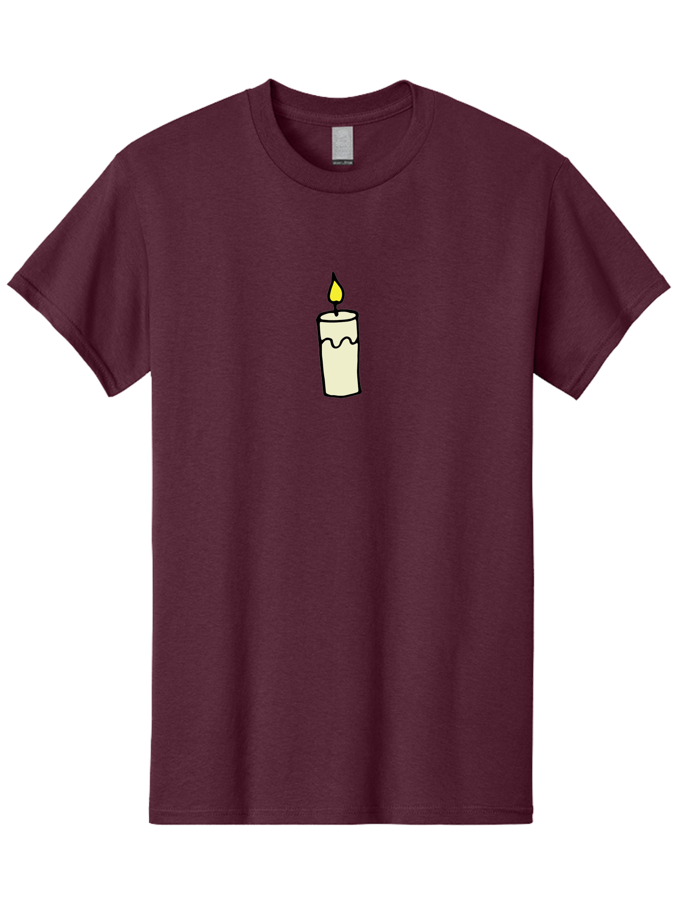 Candle-3 Men'S Graphic Tee, 100% Cotton, Comfortable Casual Summer Wear, Machine Washable, Lit Candle, Melting Wax, Yellow Flame, Flickering Light, Simple Illustration, Minimalist Design, Soothing Ambiance, Relaxation, Calm Atmosphere -  Aaa776 13