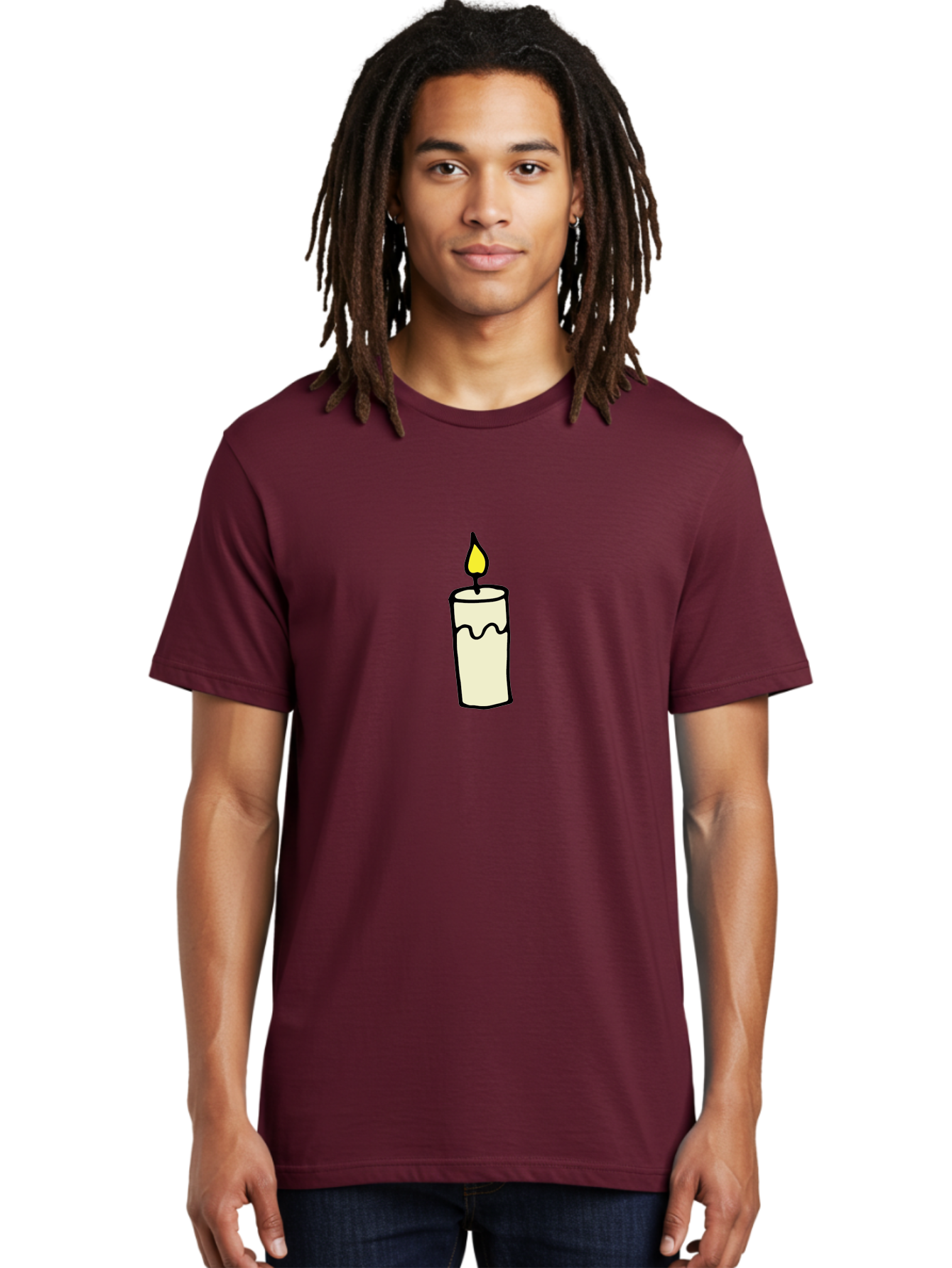 Candle-3 Men'S Graphic Tee, 100% Cotton, Comfortable Casual Summer Wear, Machine Washable, Lit Candle, Melting Wax, Yellow Flame, Flickering Light, Simple Illustration, Minimalist Design, Soothing Ambiance, Relaxation, Calm Atmosphere -  Aaa776 14