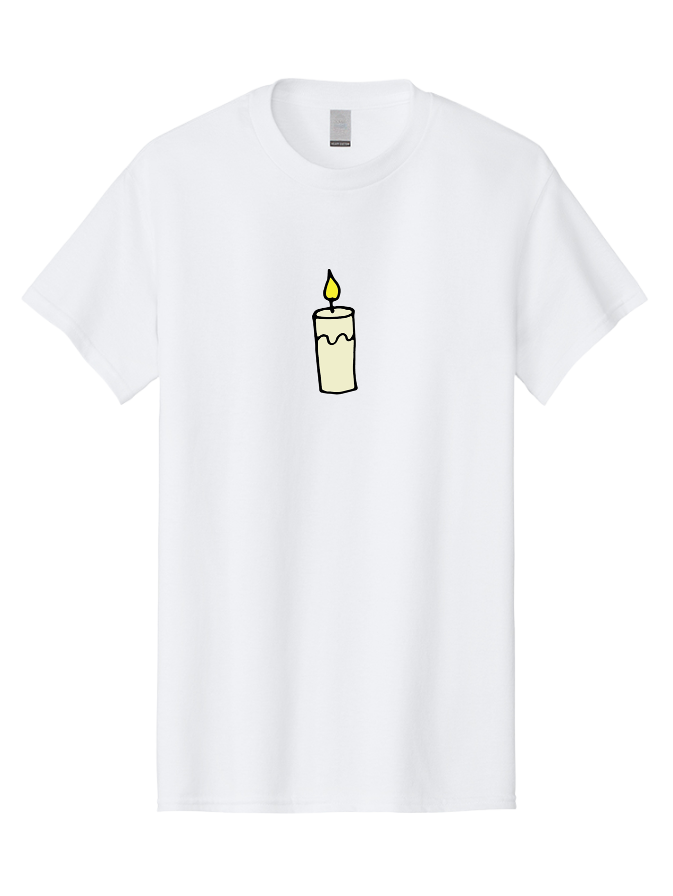 Candle-3 Men'S Graphic Tee, 100% Cotton, Comfortable Casual Summer Wear, Machine Washable, Lit Candle, Melting Wax, Yellow Flame, Flickering Light, Simple Illustration, Minimalist Design, Soothing Ambiance, Relaxation, Calm Atmosphere -  Aaa776 29