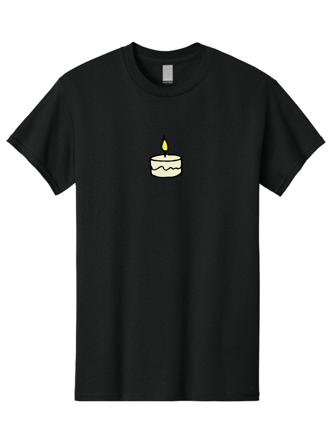 Candle-4 Men'S Graphic Tee, 100% Cotton, Comfortable Casual Summer Wear, Machine Washable, Candle With Yellow Flame, Birthday Candle, Wax Melting, Soft Glow, Warm Ambiance, Festive Decor, Celebration Atmosphere, Simple Illustration -  Aaa777 15