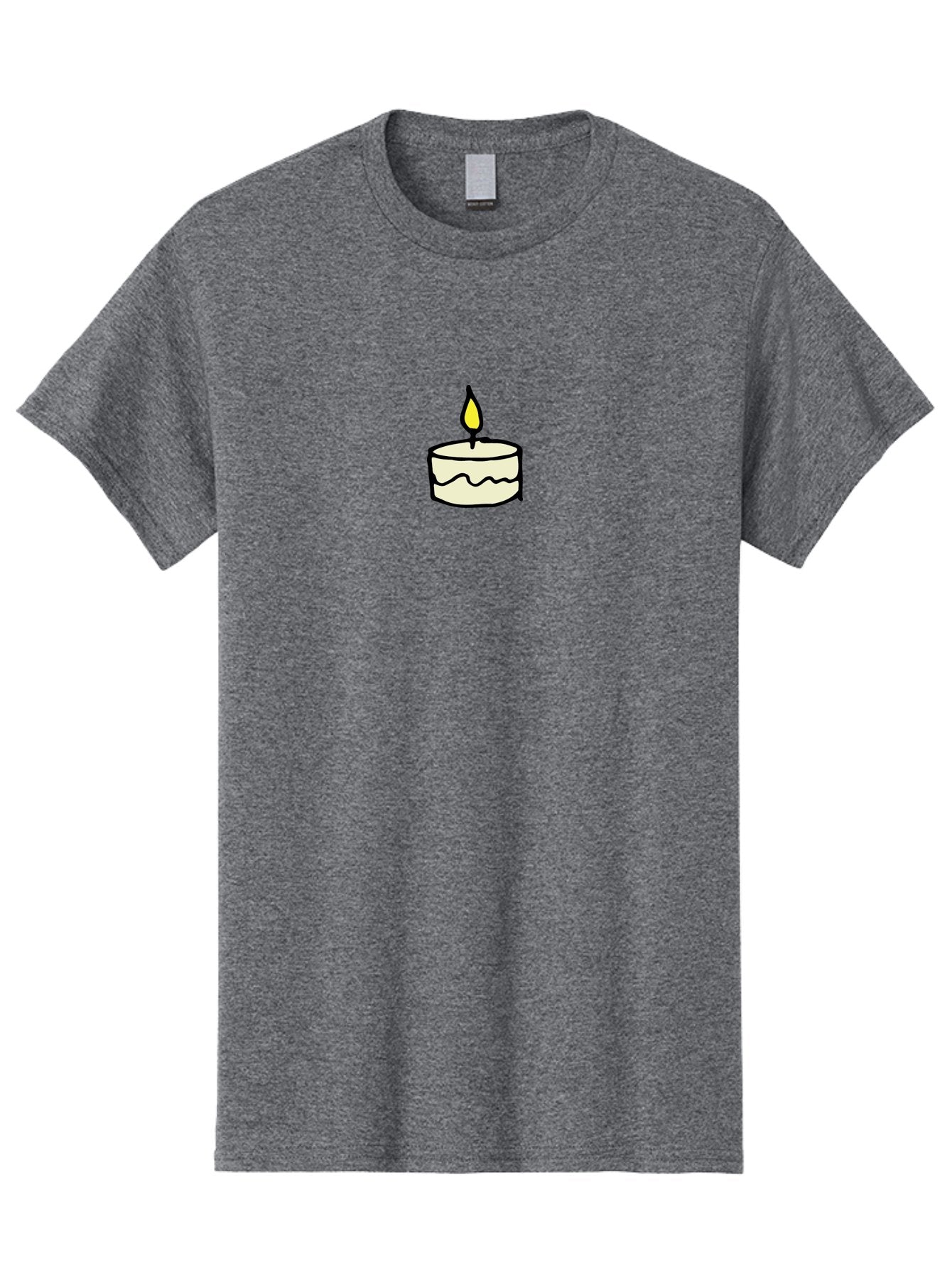 Candle-4 Men'S Graphic Tee, 100% Cotton, Comfortable Casual Summer Wear, Machine Washable, Candle With Yellow Flame, Birthday Candle, Wax Melting, Soft Glow, Warm Ambiance, Festive Decor, Celebration Atmosphere, Simple Illustration -  Aaa777 9