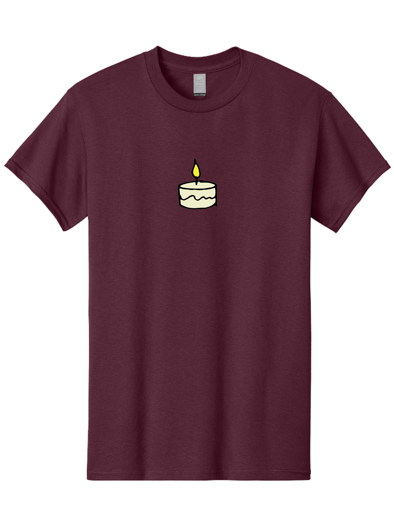 Candle-4 Men'S Graphic Tee, 100% Cotton, Comfortable Casual Summer Wear, Machine Washable, Candle With Yellow Flame, Birthday Candle, Wax Melting, Soft Glow, Warm Ambiance, Festive Decor, Celebration Atmosphere, Simple Illustration -  Aaa777 13