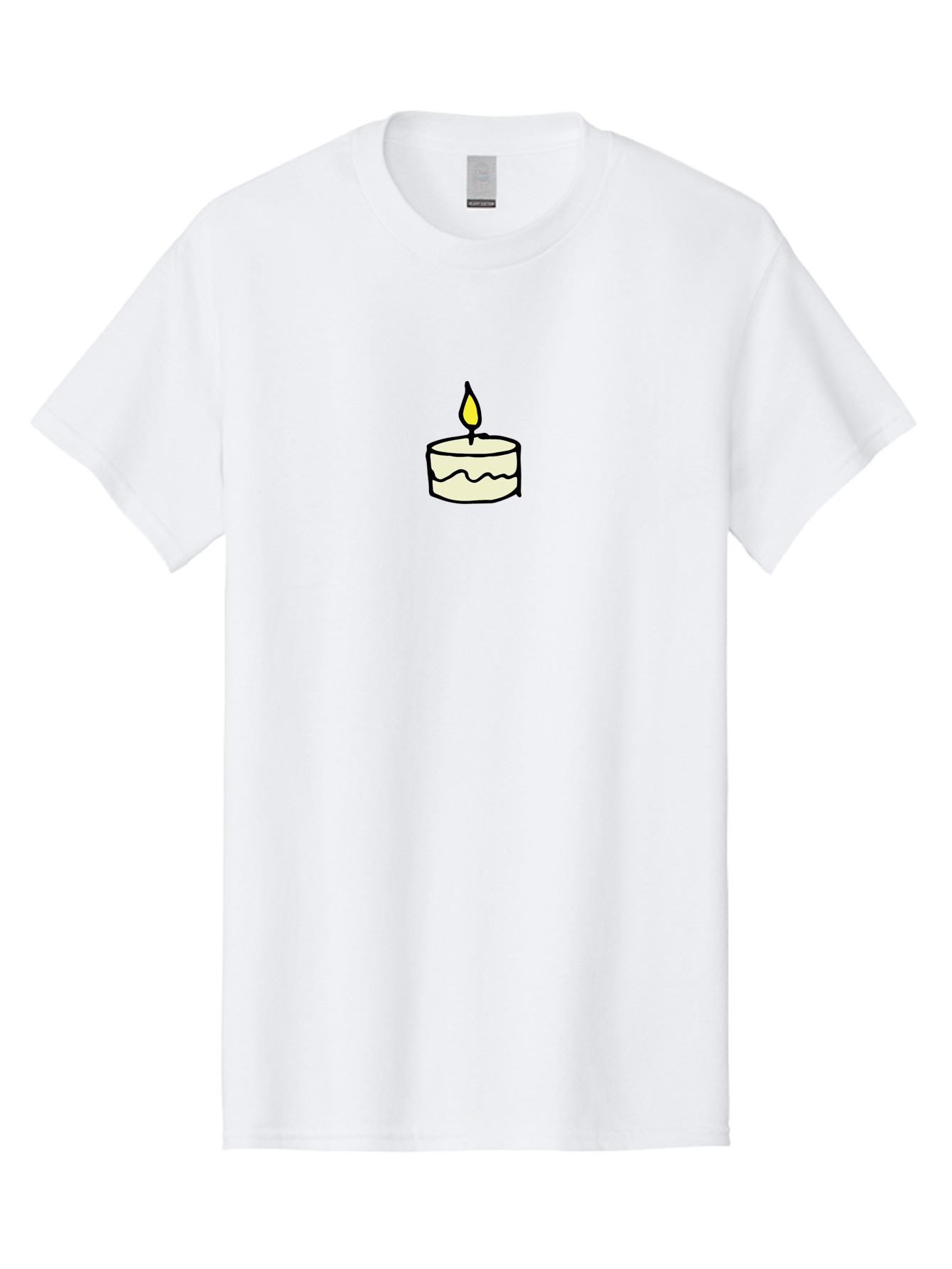 Candle-4 Men'S Graphic Tee, 100% Cotton, Comfortable Casual Summer Wear, Machine Washable, Candle With Yellow Flame, Birthday Candle, Wax Melting, Soft Glow, Warm Ambiance, Festive Decor, Celebration Atmosphere, Simple Illustration -  Aaa777 29