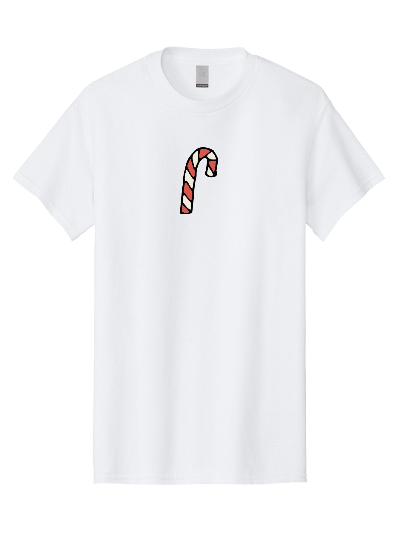 Candy-Cane-1 Men'S Graphic Tee, 100% Cotton, Comfortable Casual Summer Wear, Machine Washable, Candy Cane, Red And White Stripes, Festive Holiday Treat, Christmas Symbol, Sweet Candy, Winter Wonderland, Holiday Cheer, Peppermint Flavor -  Aaa779