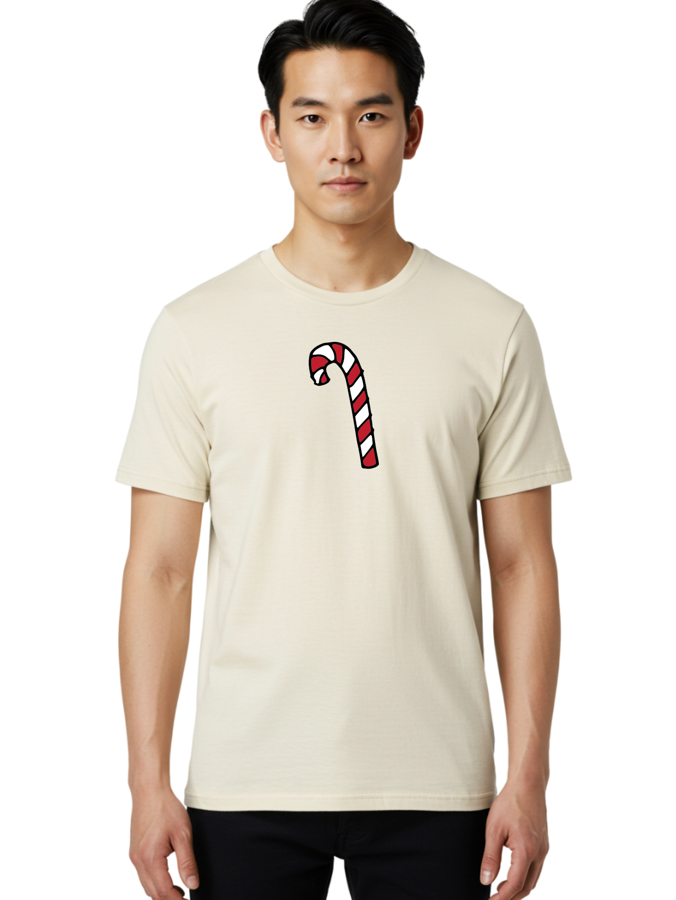 Candy-Cane-2 Men'S Graphic Tee, 100% Cotton, Comfortable Casual Summer Wear, Machine Washable, Striped Candy Cane, Holiday Treat, Festive Decoration, Christmas Symbol, Red And White Stripes, Sweet Delight, Seasonal Charm -  Aaa780 16