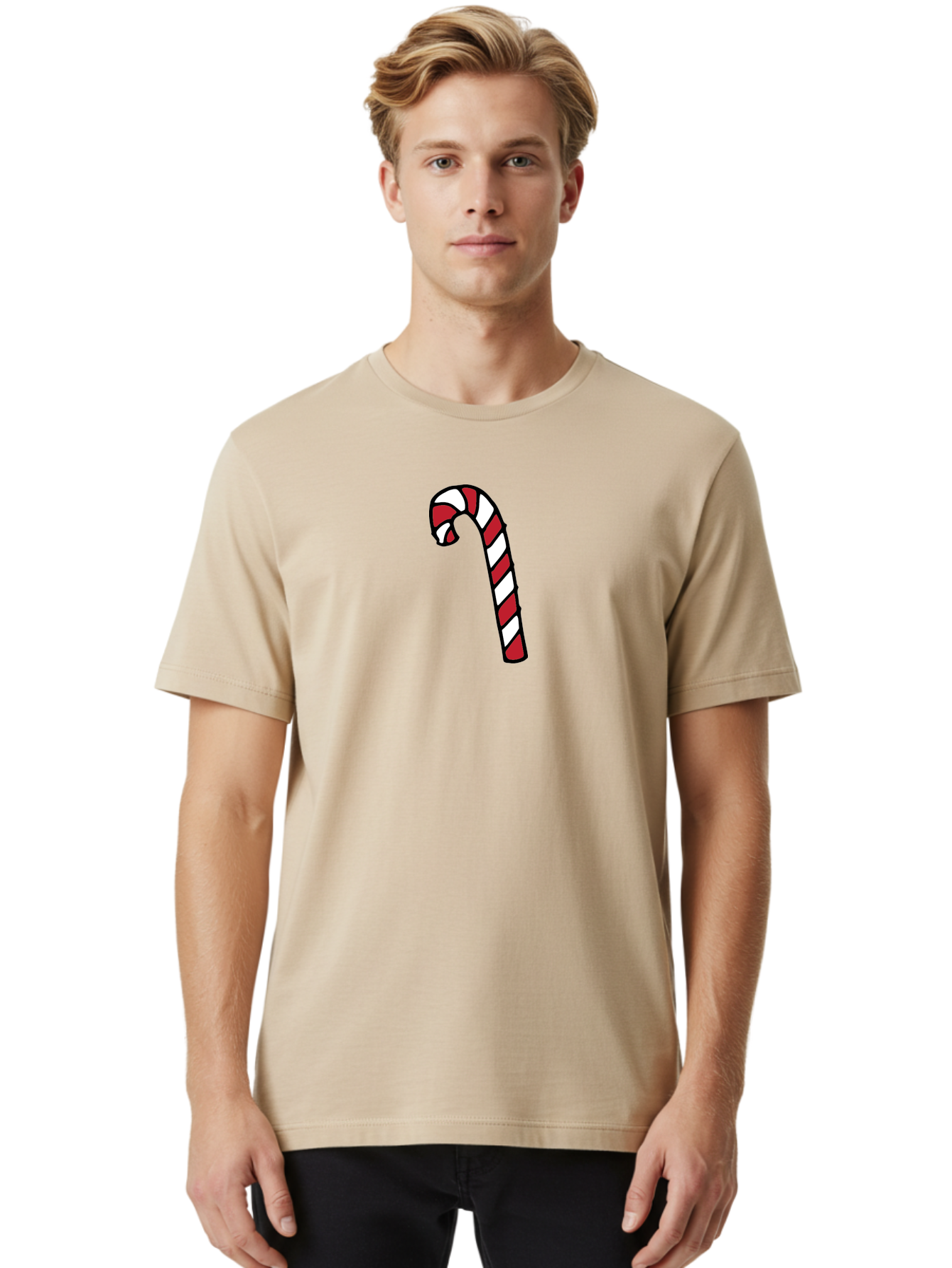 Candy-Cane-2 Men'S Graphic Tee, 100% Cotton, Comfortable Casual Summer Wear, Machine Washable, Striped Candy Cane, Holiday Treat, Festive Decoration, Christmas Symbol, Red And White Stripes, Sweet Delight, Seasonal Charm -  Aaa780 18