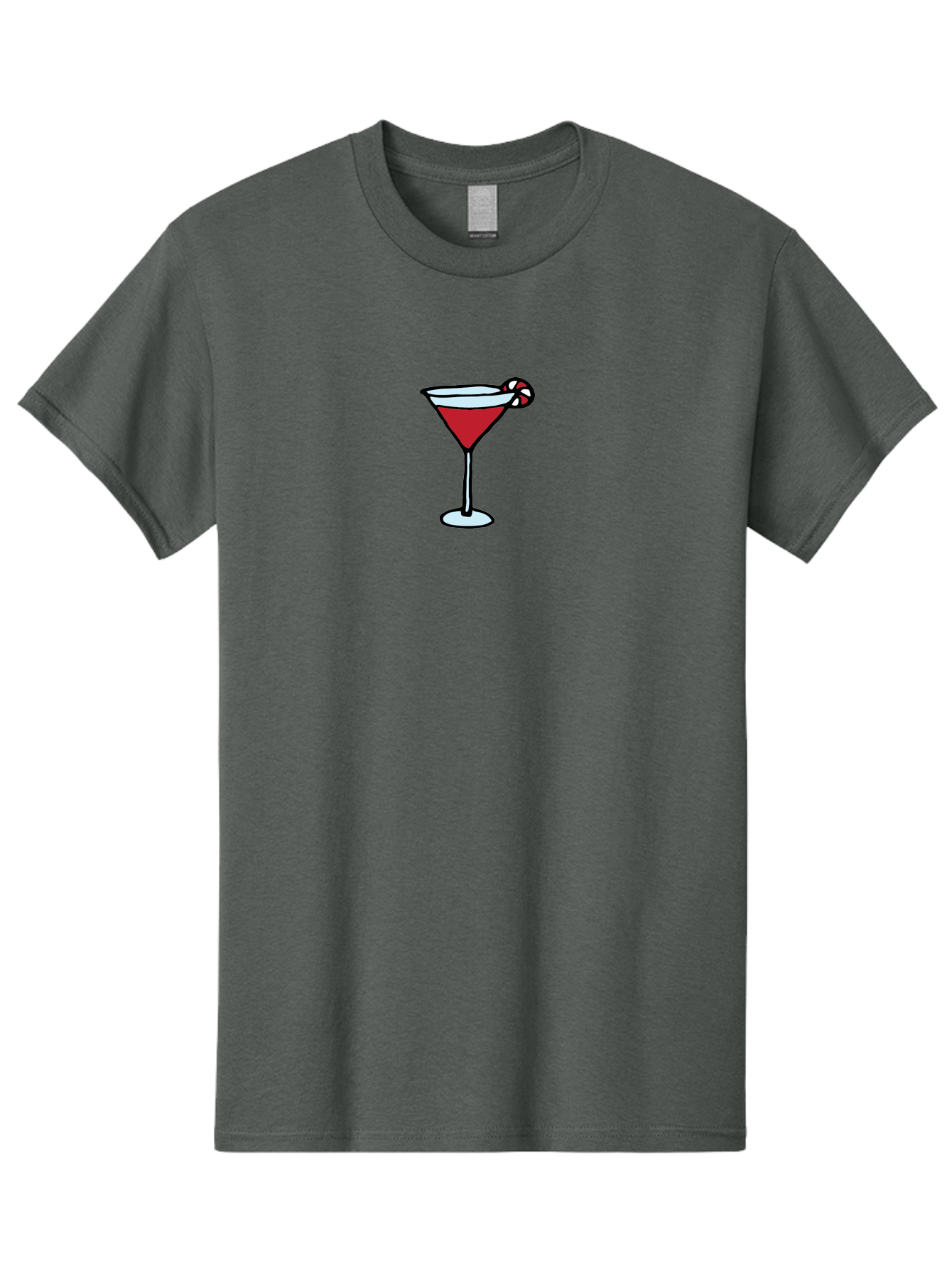 Candy-Cane-Martini-1 Men'S Graphic Tee, 100% Cotton, Comfortable Casual Summer Wear, Machine Washable, Red Martini, Candy Cane Garnish, Festive Cocktail, Holiday Drink, Sweet Treat, Christmas Party, Cocktail Hour -  Aaa781 13