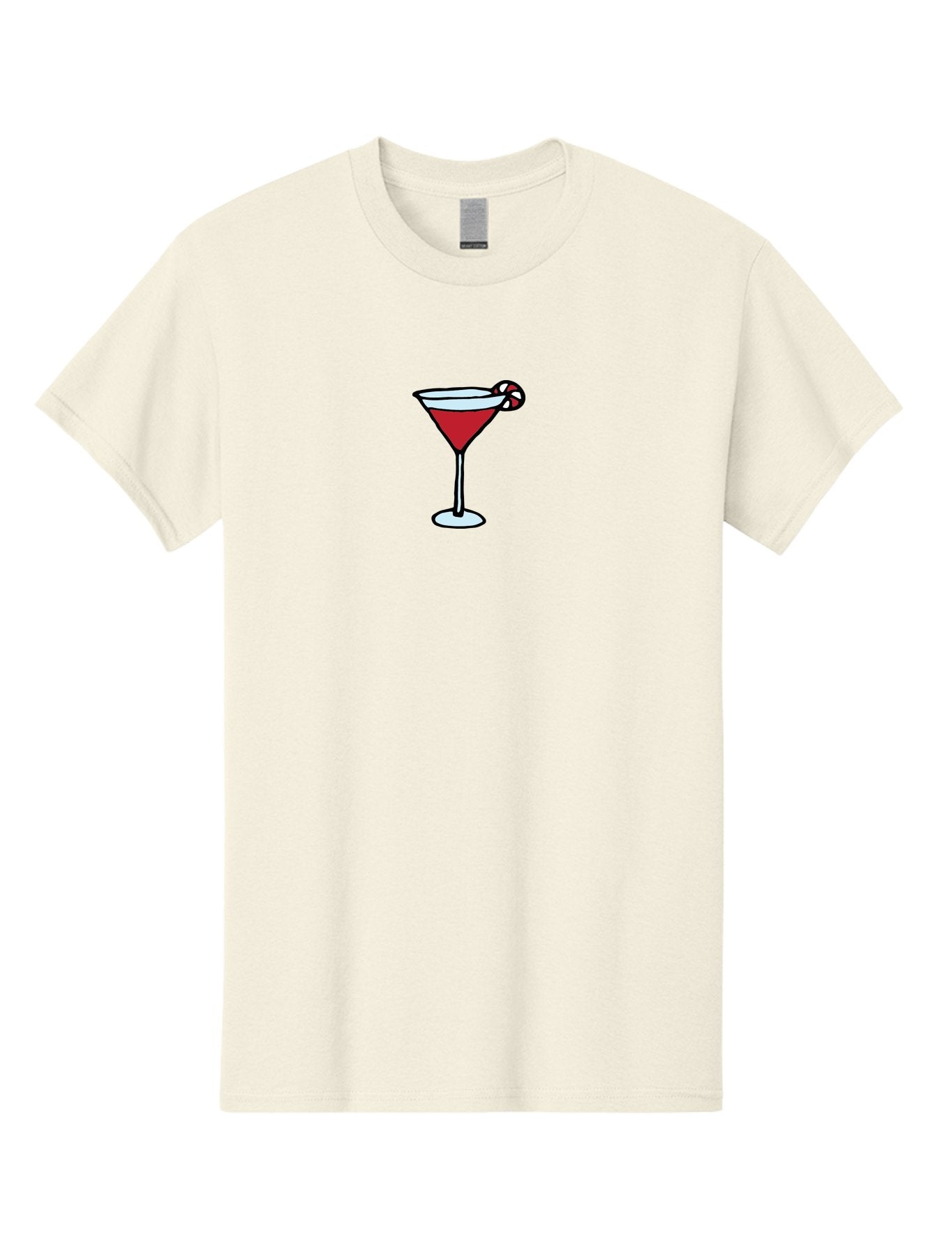 Candy-Cane-Martini-1 Men'S Graphic Tee, 100% Cotton, Comfortable Casual Summer Wear, Machine Washable, Red Martini, Candy Cane Garnish, Festive Cocktail, Holiday Drink, Sweet Treat, Christmas Party, Cocktail Hour -  Aaa781 6