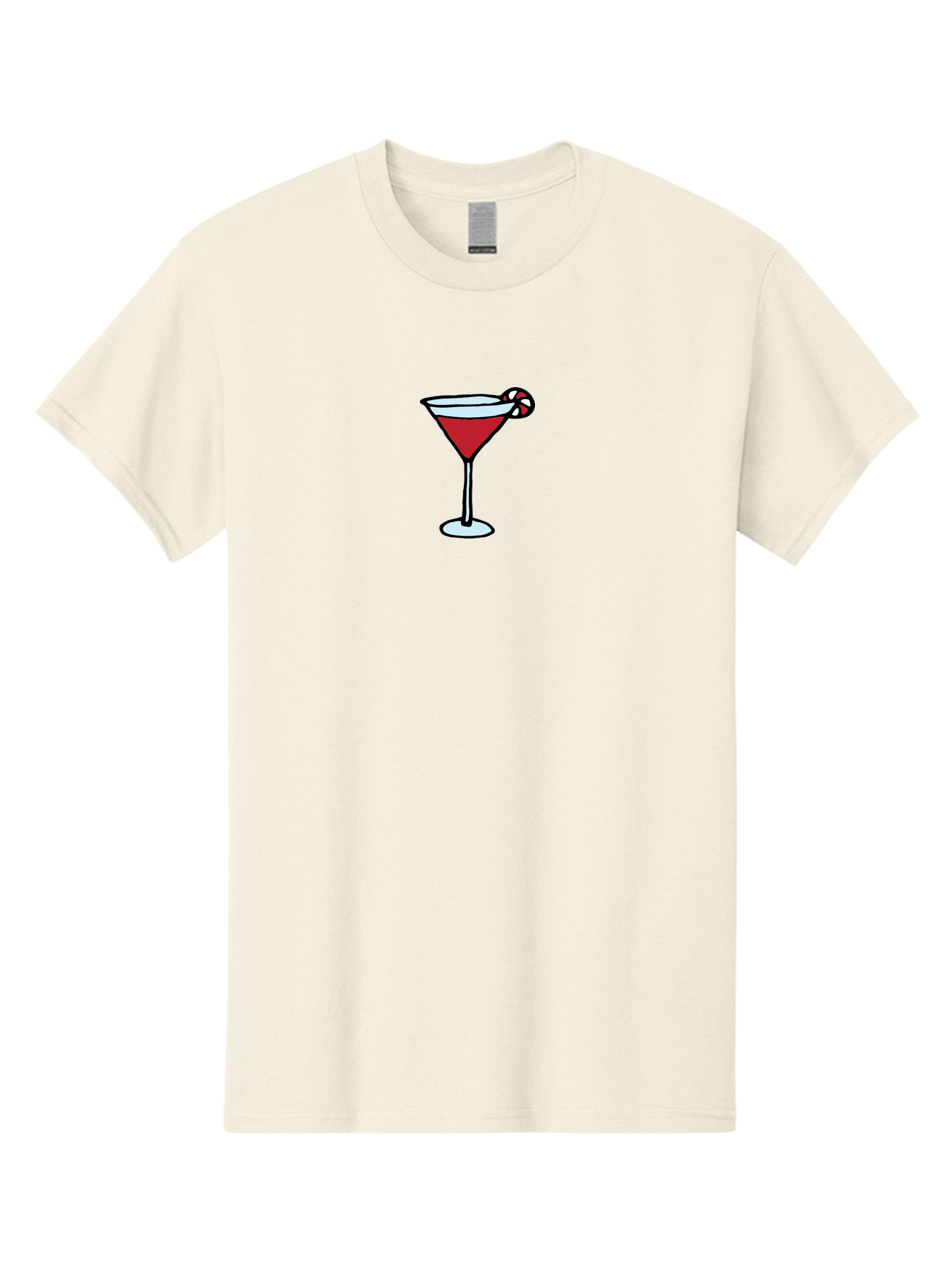Candy-Cane-Martini-1 Men'S Graphic Tee, 100% Cotton, Comfortable Casual Summer Wear, Machine Washable, Red Martini, Candy Cane Garnish, Festive Cocktail, Holiday Drink, Sweet Treat, Christmas Party, Cocktail Hour -  Aaa781 5