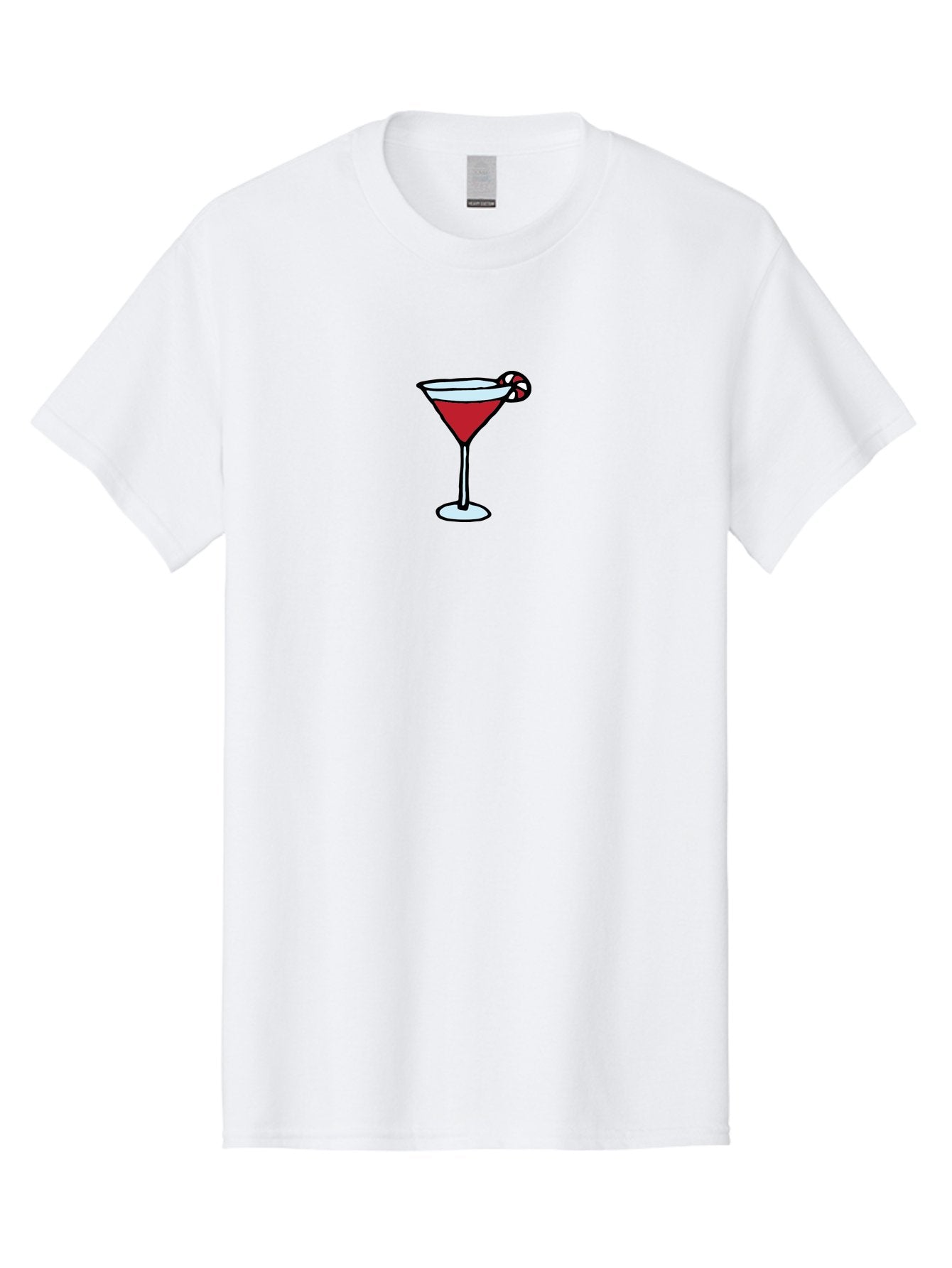 Candy-Cane-Martini-1 Men'S Graphic Tee, 100% Cotton, Comfortable Casual Summer Wear, Machine Washable, Red Martini, Candy Cane Garnish, Festive Cocktail, Holiday Drink, Sweet Treat, Christmas Party, Cocktail Hour -  Aaa781 5