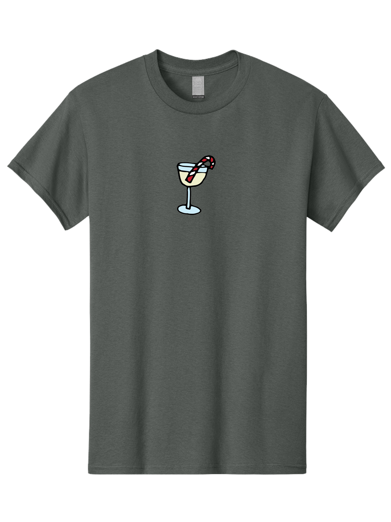 Candy-Cane-Martini-2 Men'S Graphic Tee, 100% Cotton, Comfortable Casual Summer Wear, Machine Washable, Candy Cane Martini, Festive Drink, Holiday Cocktail, Christmas Treat, Sweet Indulgence, Peppermint Delight, Winter Wonderland -  Aaa782 3