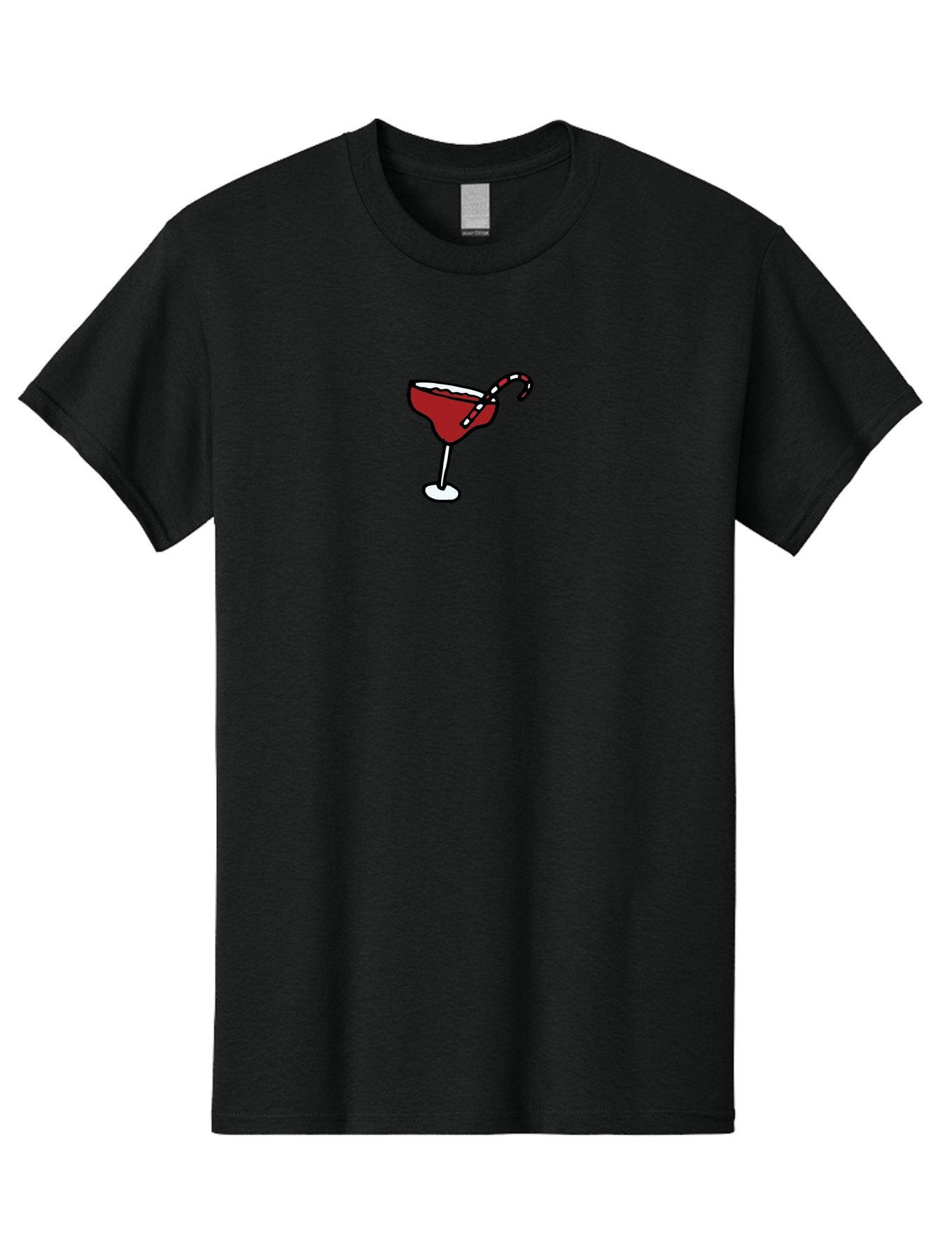 Candy-Cane-Martini Men'S Graphic Tee, 100% Cotton, Comfortable Casual Summer Wear, Machine Washable, Martini Glass, Red Cocktail, Candy Cane Garnish, Festive Drink, Holiday Party, Sweet Treat, Christmas Cocktail -  Aaa783 8