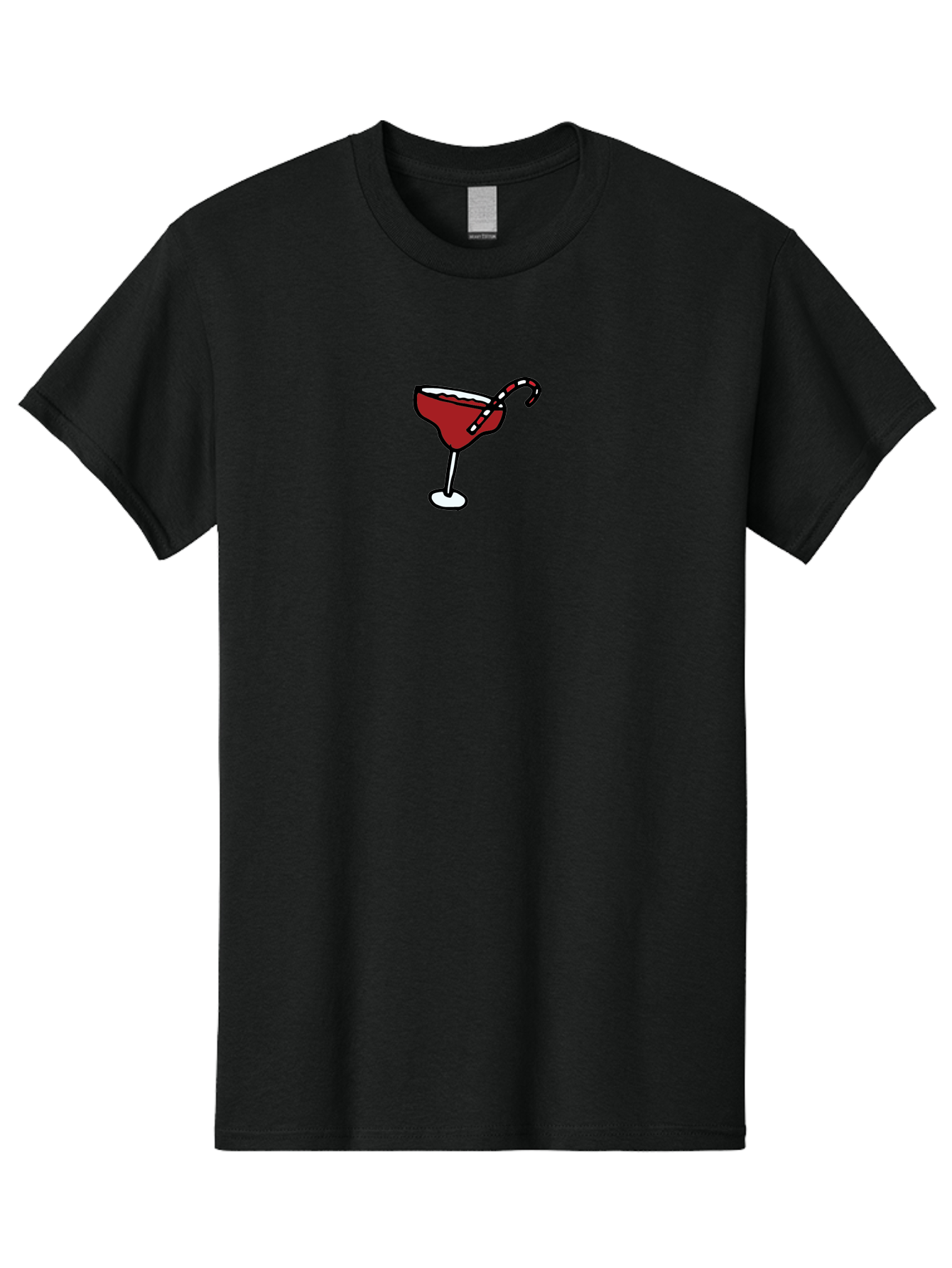 Candy-Cane-Martini Men'S Graphic Tee, 100% Cotton, Comfortable Casual Summer Wear, Machine Washable, Martini Glass, Red Cocktail, Candy Cane Garnish, Festive Drink, Holiday Party, Sweet Treat, Christmas Cocktail -  Aaa783 27