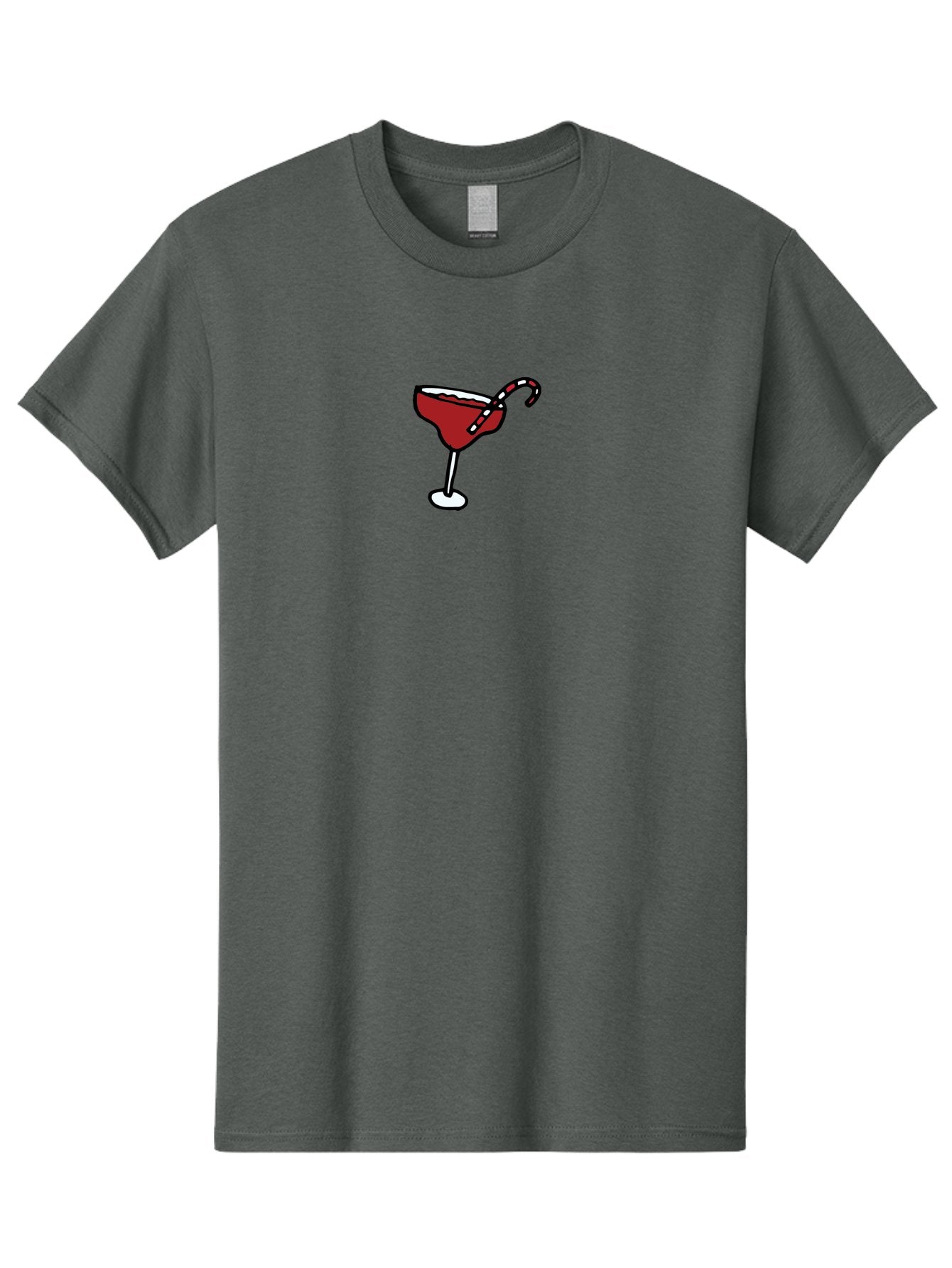 Candy-Cane-Martini Men'S Graphic Tee, 100% Cotton, Comfortable Casual Summer Wear, Machine Washable, Martini Glass, Red Cocktail, Candy Cane Garnish, Festive Drink, Holiday Party, Sweet Treat, Christmas Cocktail -  Aaa783 5