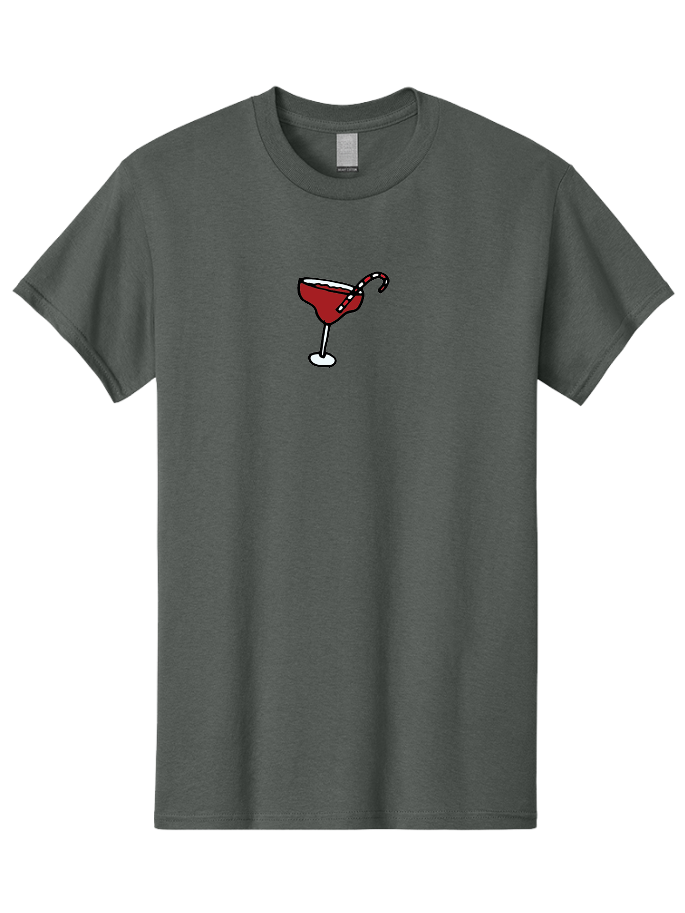 Candy-Cane-Martini Men'S Graphic Tee, 100% Cotton, Comfortable Casual Summer Wear, Machine Washable, Martini Glass, Red Cocktail, Candy Cane Garnish, Festive Drink, Holiday Party, Sweet Treat, Christmas Cocktail -  Aaa783 17