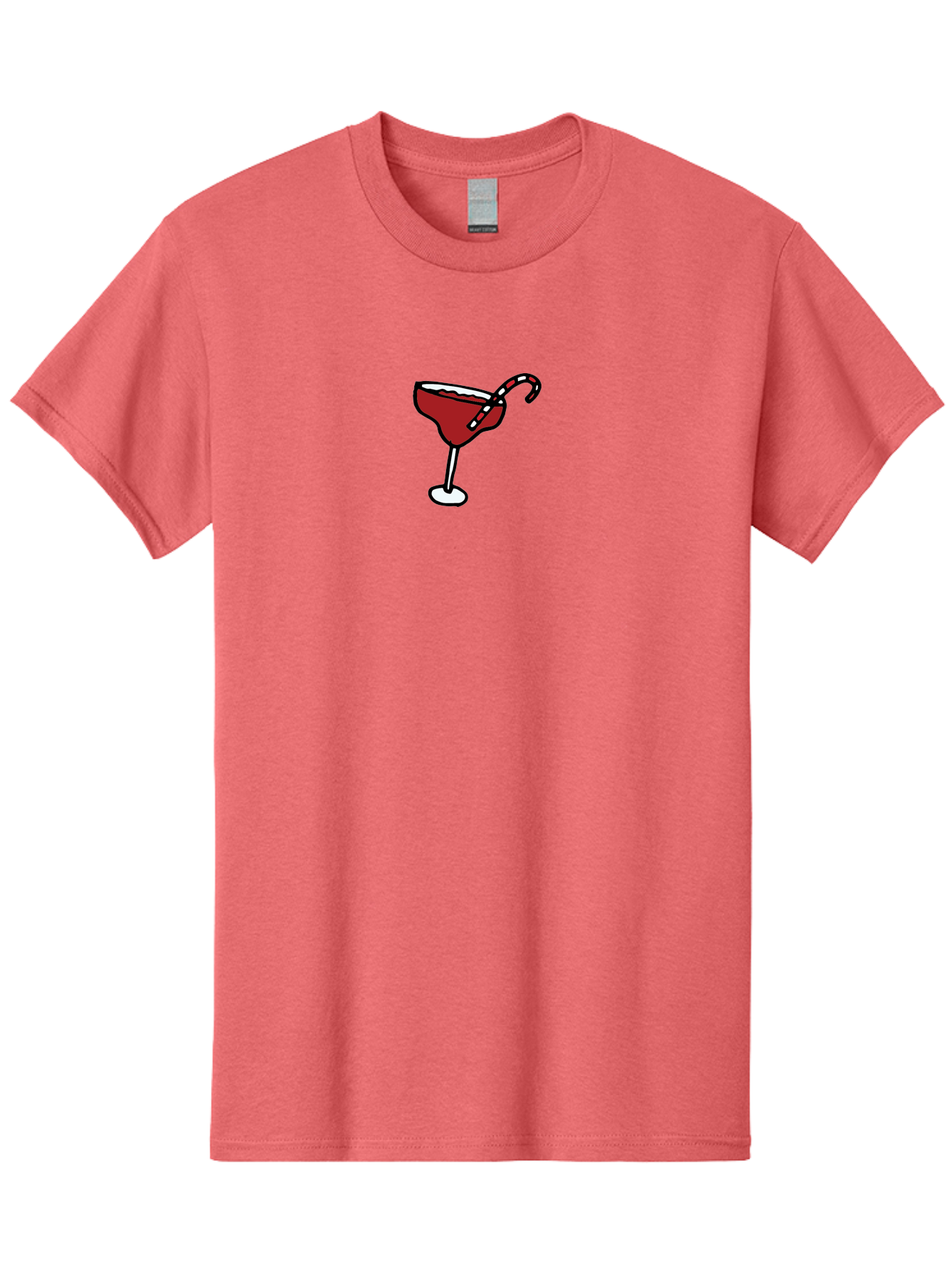 Candy-Cane-Martini Men'S Graphic Tee, 100% Cotton, Comfortable Casual Summer Wear, Machine Washable, Martini Glass, Red Cocktail, Candy Cane Garnish, Festive Drink, Holiday Party, Sweet Treat, Christmas Cocktail -  Aaa783 21