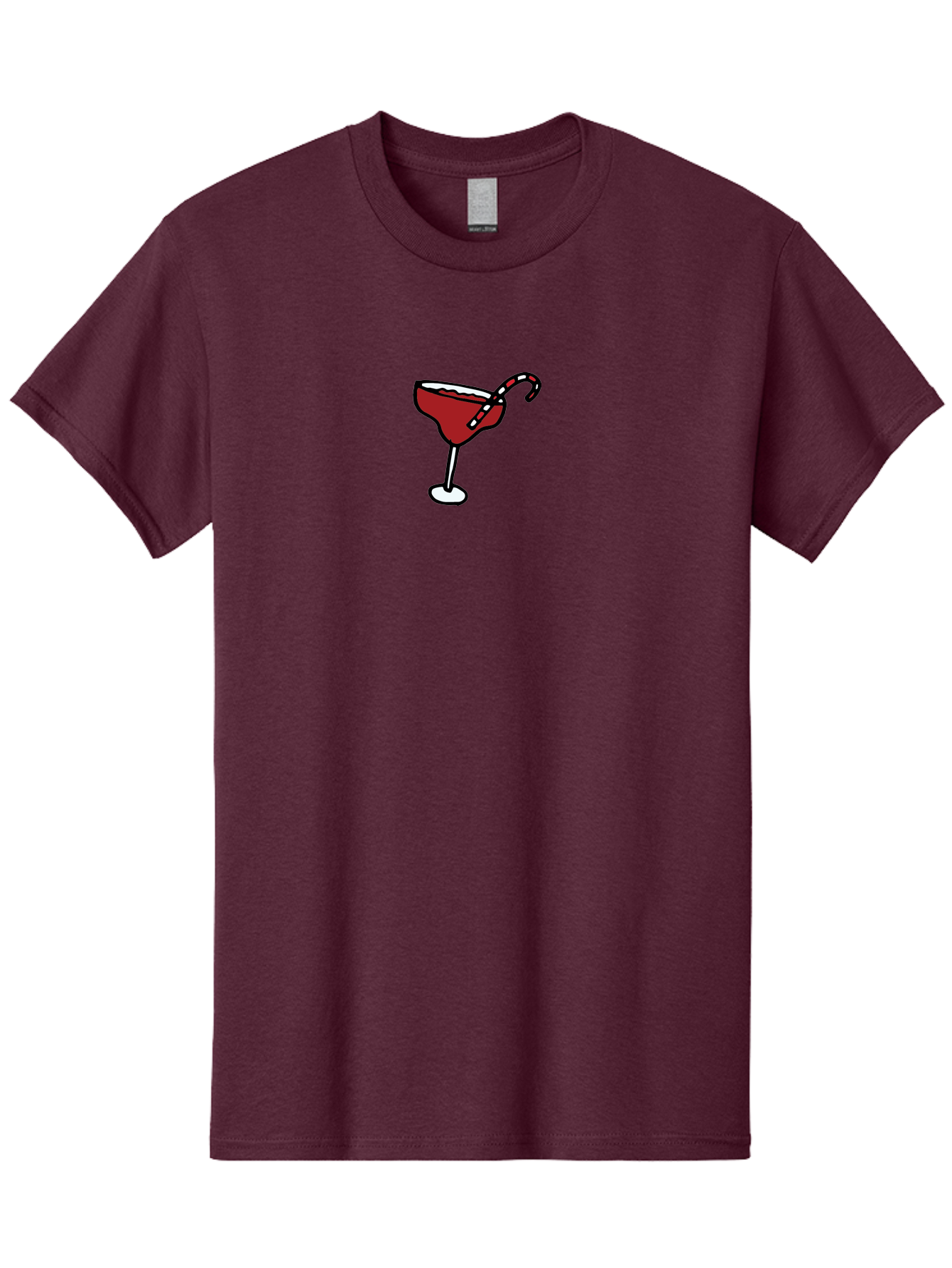Candy-Cane-Martini Men'S Graphic Tee, 100% Cotton, Comfortable Casual Summer Wear, Machine Washable, Martini Glass, Red Cocktail, Candy Cane Garnish, Festive Drink, Holiday Party, Sweet Treat, Christmas Cocktail -  Aaa783 15