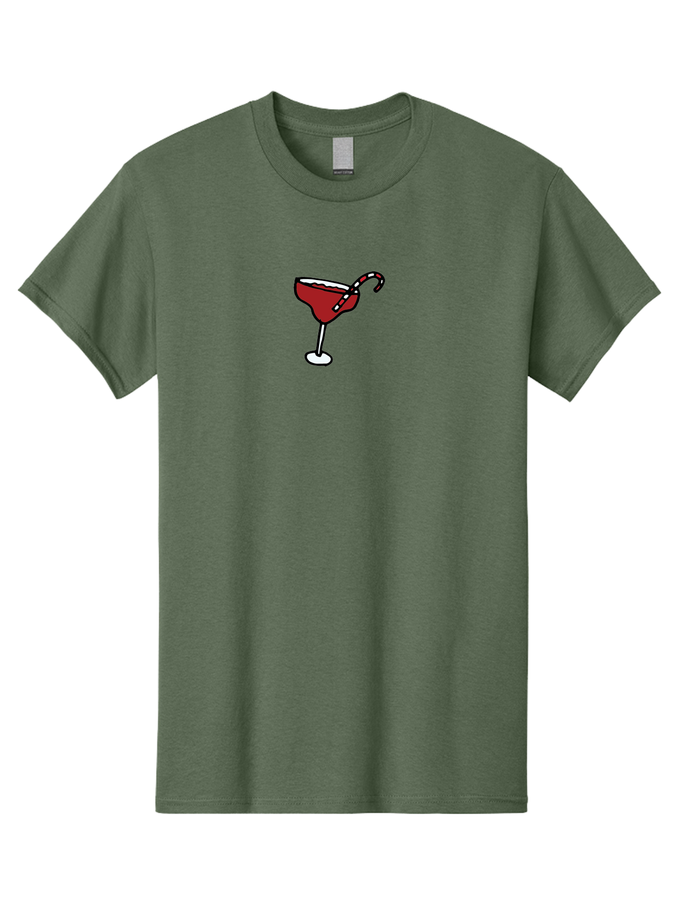Candy-Cane-Martini Men'S Graphic Tee, 100% Cotton, Comfortable Casual Summer Wear, Machine Washable, Martini Glass, Red Cocktail, Candy Cane Garnish, Festive Drink, Holiday Party, Sweet Treat, Christmas Cocktail -  Aaa783 5