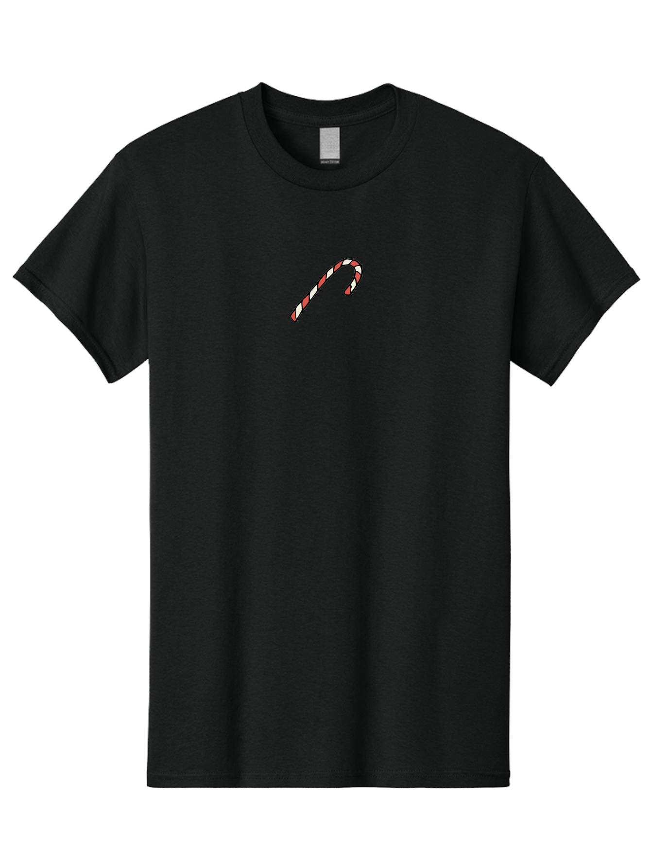 Candy-Cane Men'S Graphic Tee, 100% Cotton, Comfortable Casual Summer Wear, Machine Washable, Candy Cane, Red And White Stripes, Festive Treat, Holiday Season, Christmas Symbol, Sweet Indulgence, Peppermint Flavor -  Aaa785