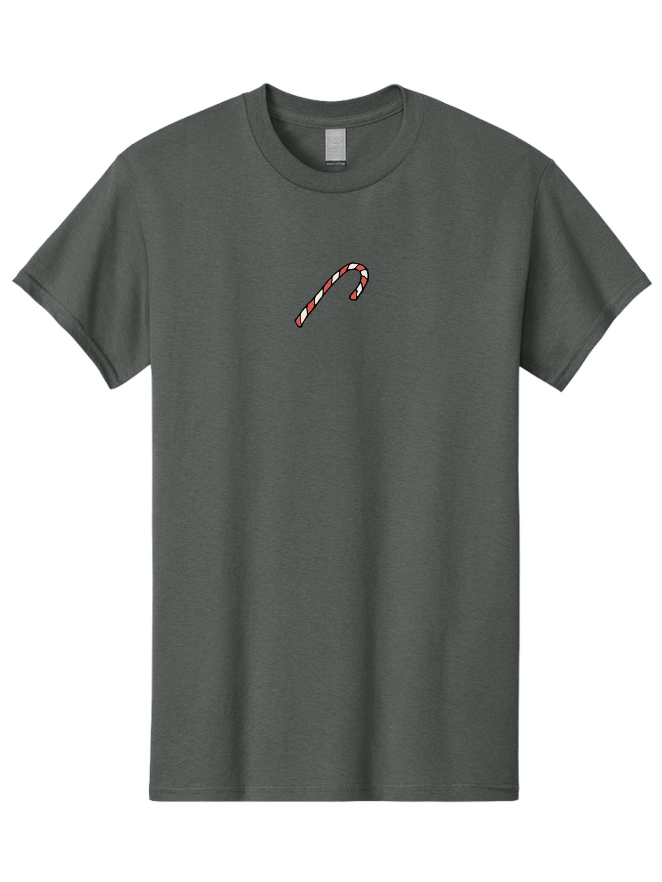 Candy-Cane Men'S Graphic Tee, 100% Cotton, Comfortable Casual Summer Wear, Machine Washable, Candy Cane, Red And White Stripes, Festive Treat, Holiday Season, Christmas Symbol, Sweet Indulgence, Peppermint Flavor -  Aaa785 5