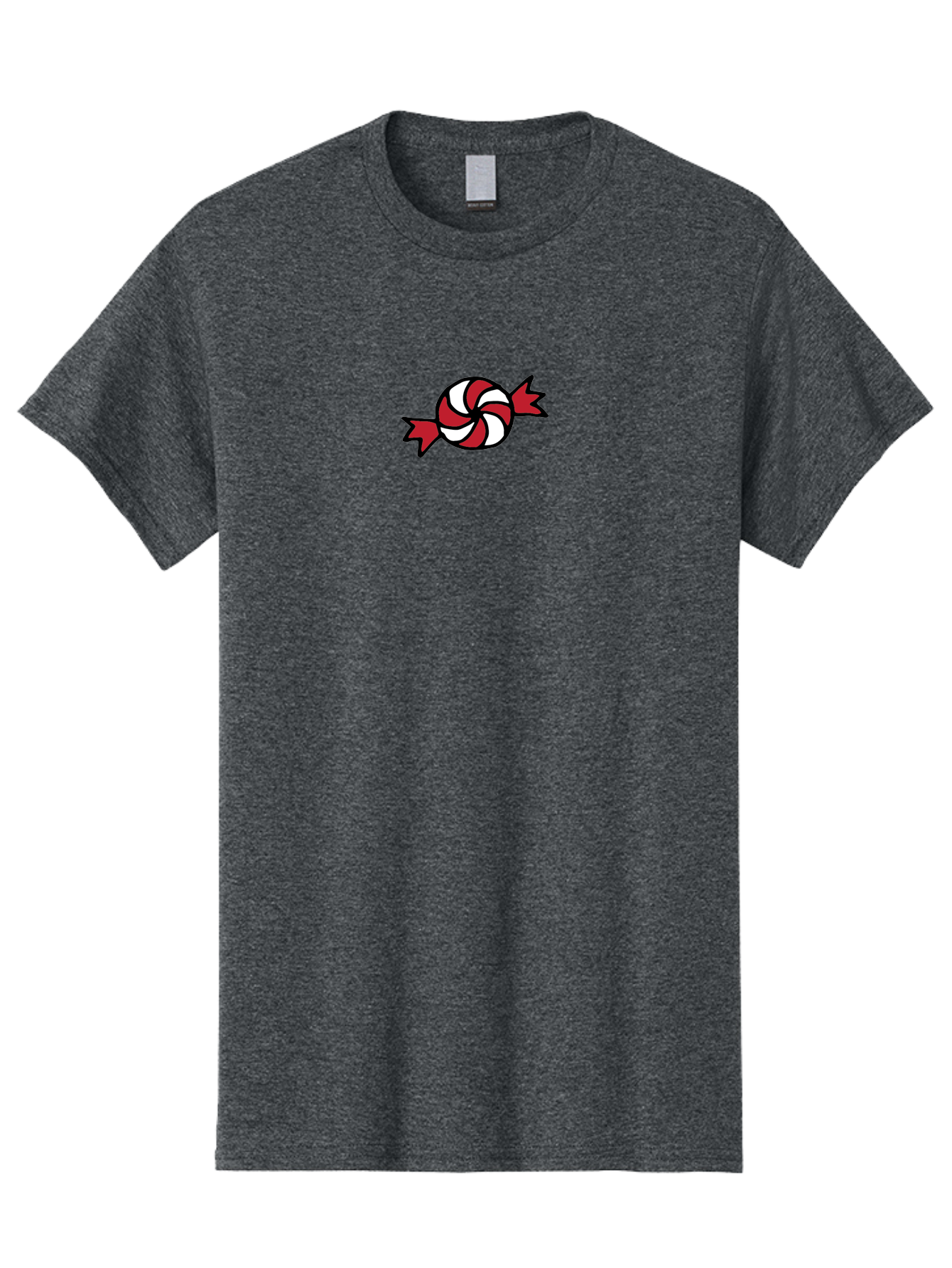 Candy Men'S Graphic Tee, 100% Cotton, Comfortable Casual Summer Wear, Machine Washable, Peppermint Candy, Red And White Swirl, Sweet Treat, Wrapped Candy, Festive Design, Cartoon Style, Holiday Candy -  Aaa787 7