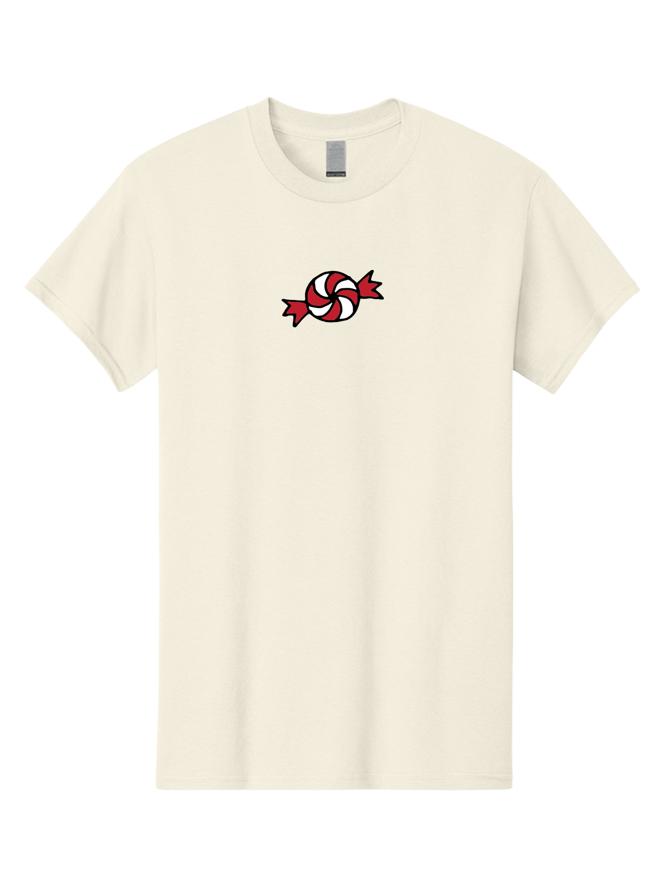 Candy Men'S Graphic Tee, 100% Cotton, Comfortable Casual Summer Wear, Machine Washable, Peppermint Candy, Red And White Swirl, Sweet Treat, Wrapped Candy, Festive Design, Cartoon Style, Holiday Candy -  Aaa787 17