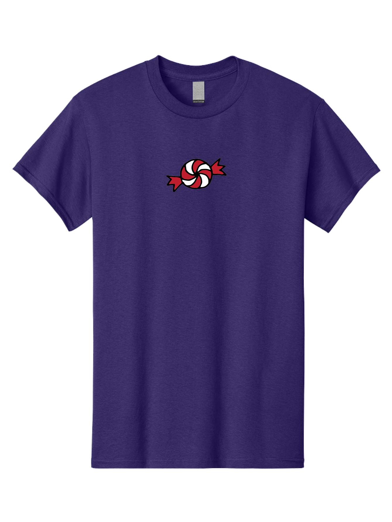 Candy Men'S Graphic Tee, 100% Cotton, Comfortable Casual Summer Wear, Machine Washable, Peppermint Candy, Red And White Swirl, Sweet Treat, Wrapped Candy, Festive Design, Cartoon Style, Holiday Candy -  Aaa787 21