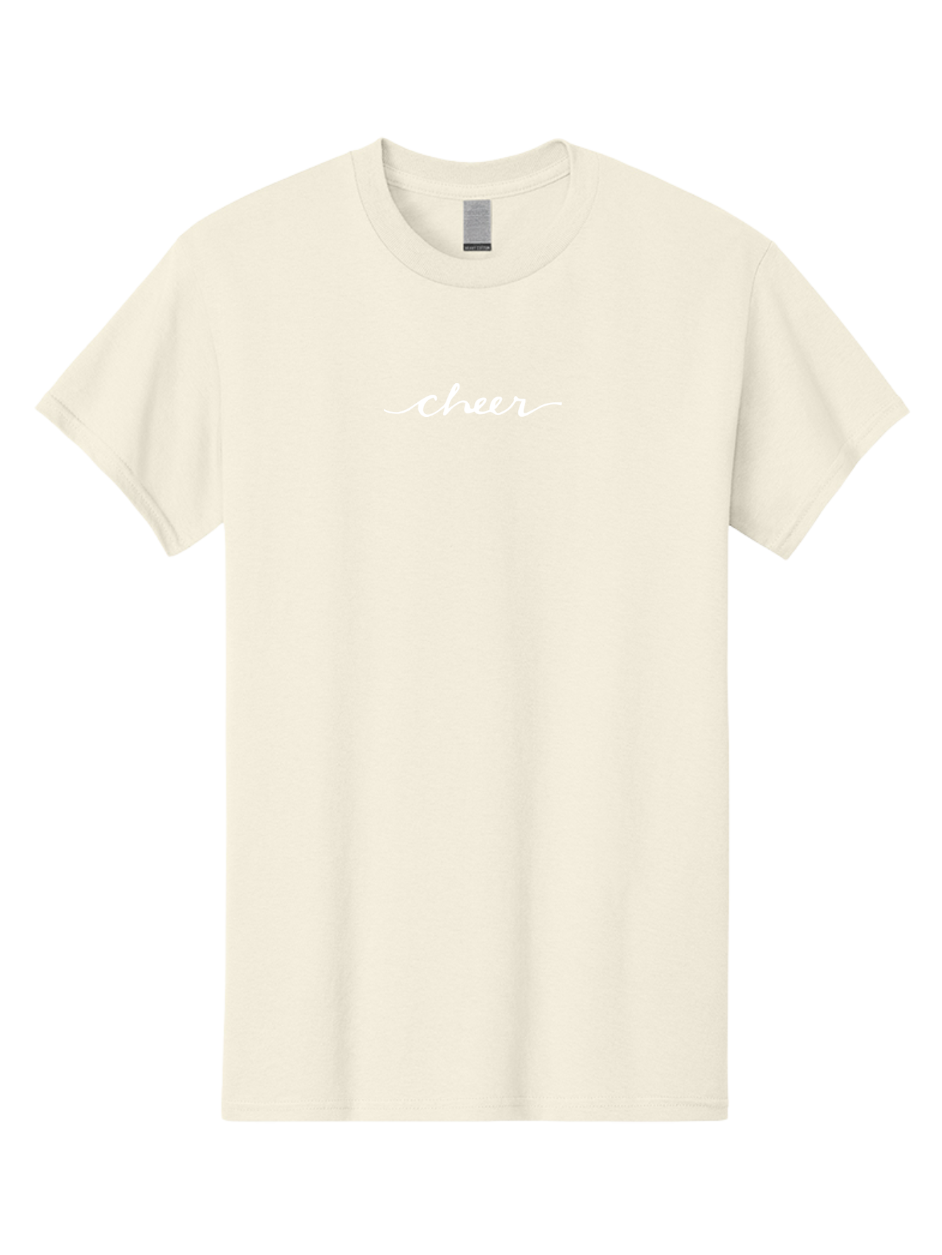 Cheer-1 Men'S Graphic Tee, 100% Cotton, Comfortable Casual Summer Wear, Machine Washable, Cheerleading, Inspiration, Motivation, Positive Vibes, Cursive Text, Simple Design, Typography, White Text, Simple Typography -  Aaa793 17