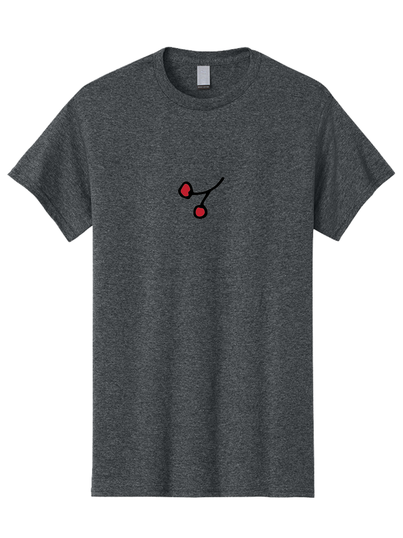 Cherries Men'S Graphic Tee, 100% Cotton, Comfortable Casual Summer Wear, Machine Washable, Pair Of Cherries, Red Fruit, Simple Drawing, Cartoon Style, Black Outline, Vibrant Red, Minimalist Art, Sweet Treats -  Aaa799 7