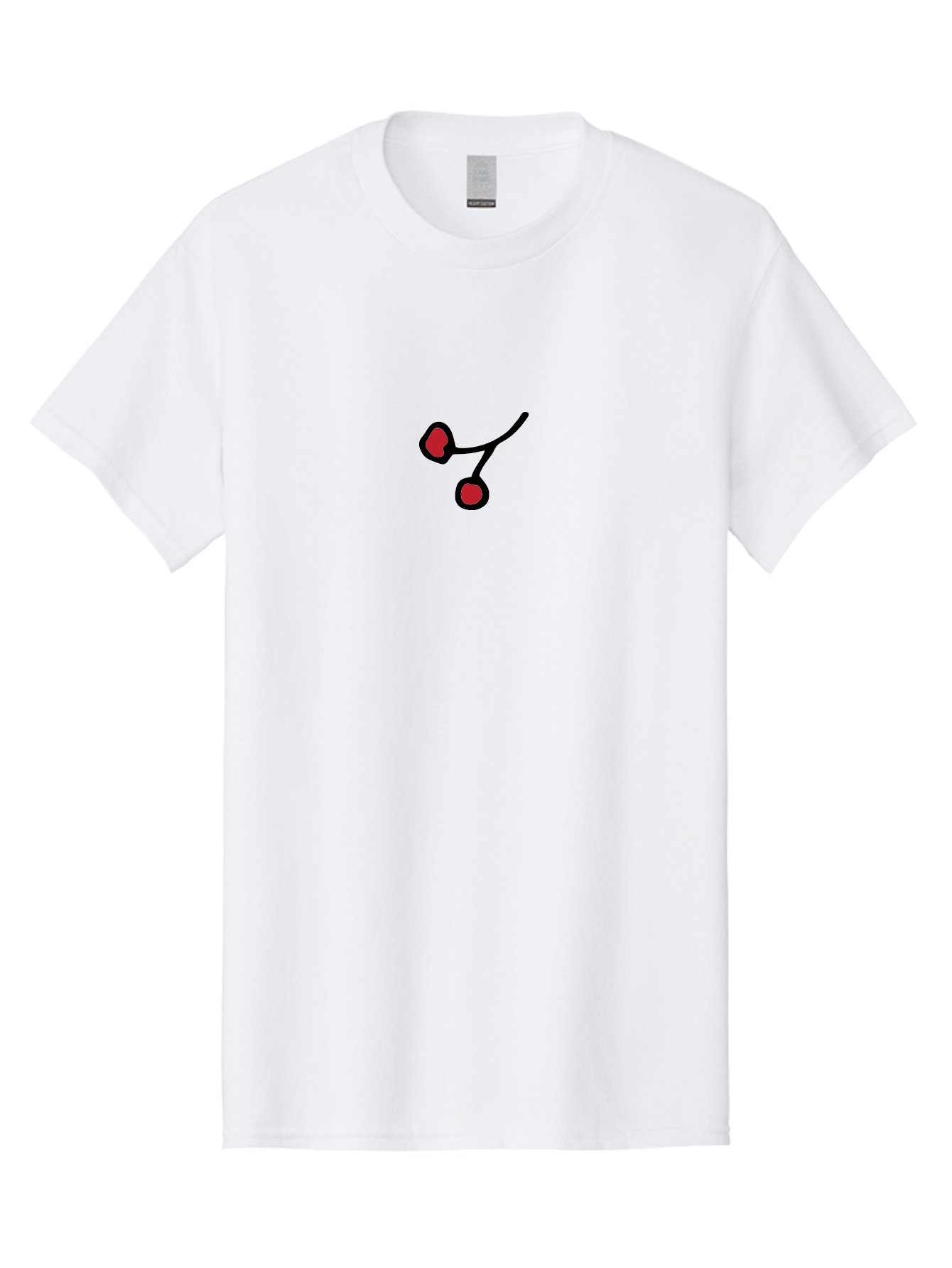 Cherries Men'S Graphic Tee, 100% Cotton, Comfortable Casual Summer Wear, Machine Washable, Pair Of Cherries, Red Fruit, Simple Drawing, Cartoon Style, Black Outline, Vibrant Red, Minimalist Art, Sweet Treats -  Aaa799 29