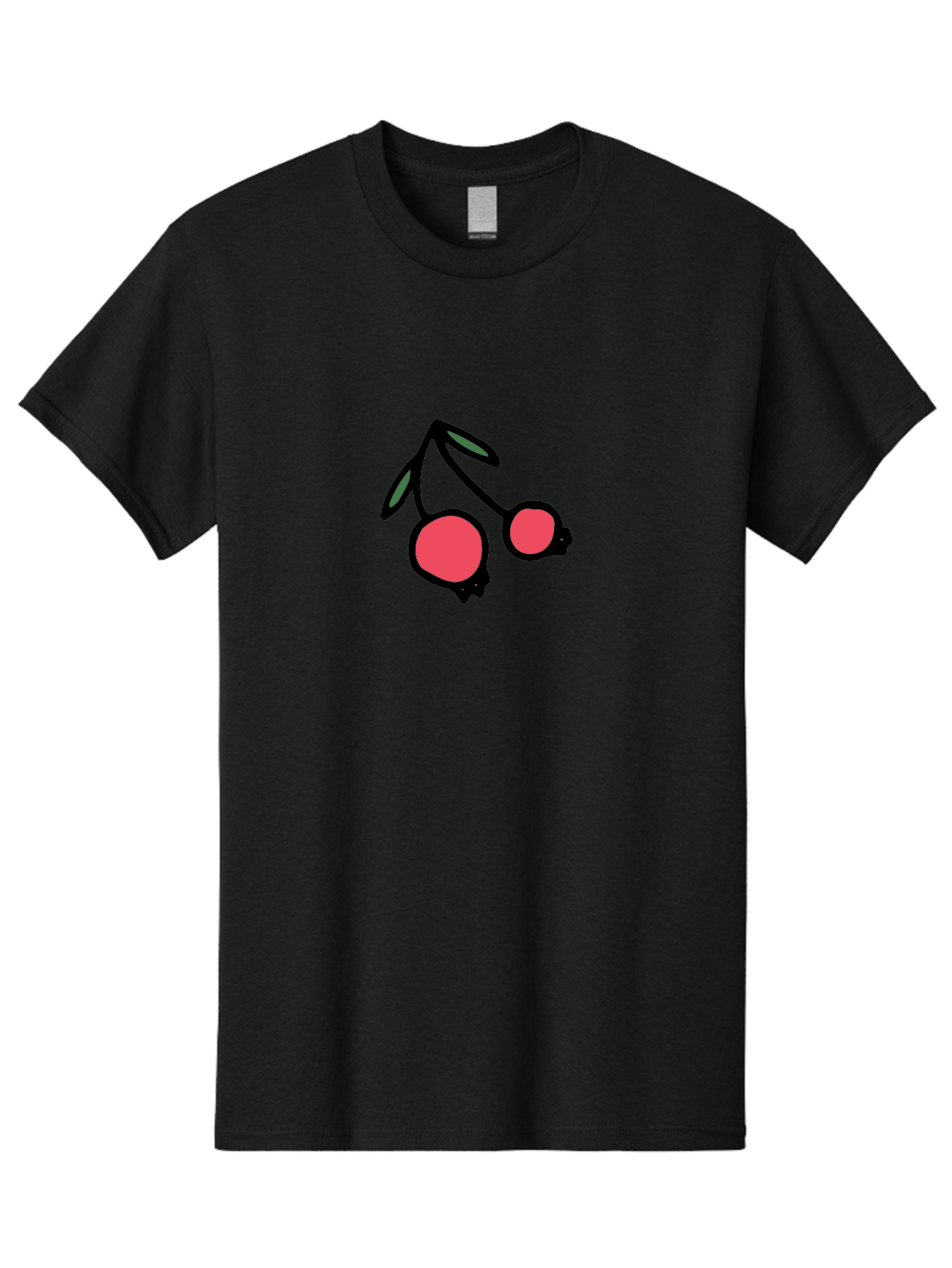 Cherry-Sunglasses Men'S Graphic Tee, 100% Cotton, Comfortable Casual Summer Wear, Machine Washable, Fun Sunglasses, Cherry Design, Playful Eyewear, Trendy Accessories, Stylish Shades, Cartoon Graphics, Retro Style, Fashion Statement -  Aaa800