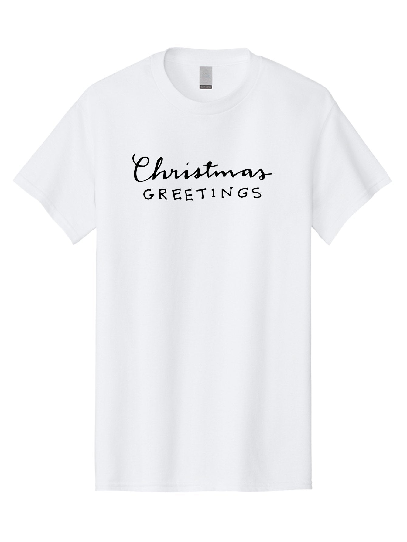 Christmas-Greetings-1 Men'S Graphic Tee, 100% Cotton, Comfortable Casual Summer Wear, Machine Washable, Christmas Greetings, Holiday Wishes, Festive Season, Christmas Card, Seasonal Message, Holiday Cheer, Winter Holidays -  Aaa805