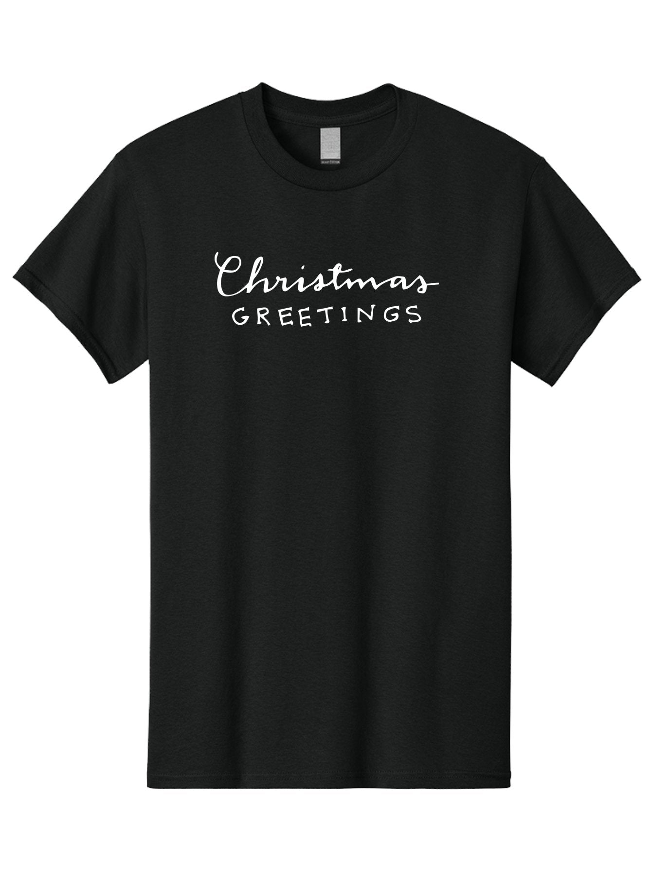 Christmas-Greetings Men'S Graphic Tee, 100% Cotton, Comfortable Casual Summer Wear, Machine Washable, Christmas Greetings, Festive Wishes, Holiday Season, Christmas Message, White Text, Christmas Card -  Aaa806 8