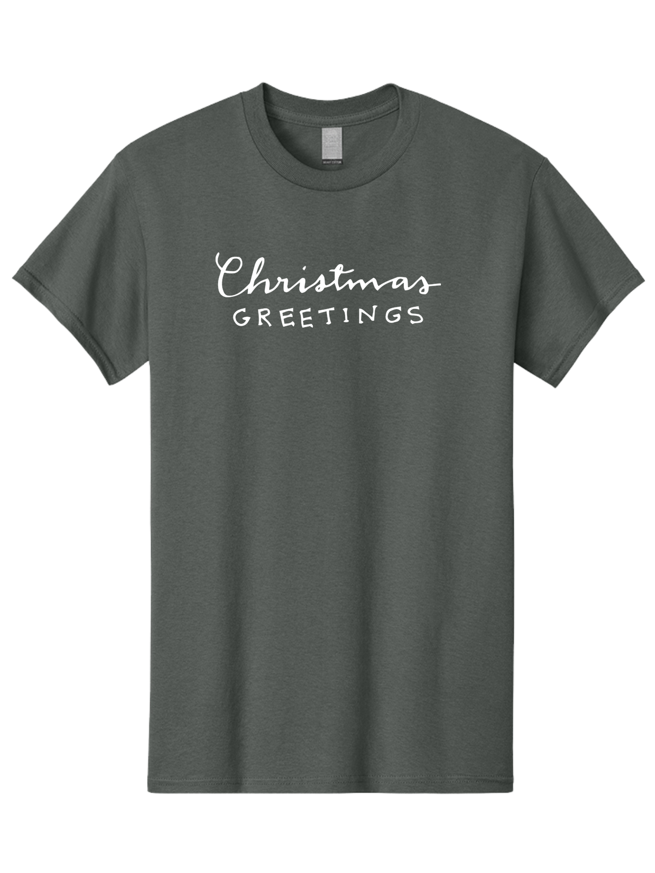 Christmas-Greetings Men'S Graphic Tee, 100% Cotton, Comfortable Casual Summer Wear, Machine Washable, Christmas Greetings, Festive Wishes, Holiday Season, Christmas Message, White Text, Christmas Card -  Aaa806