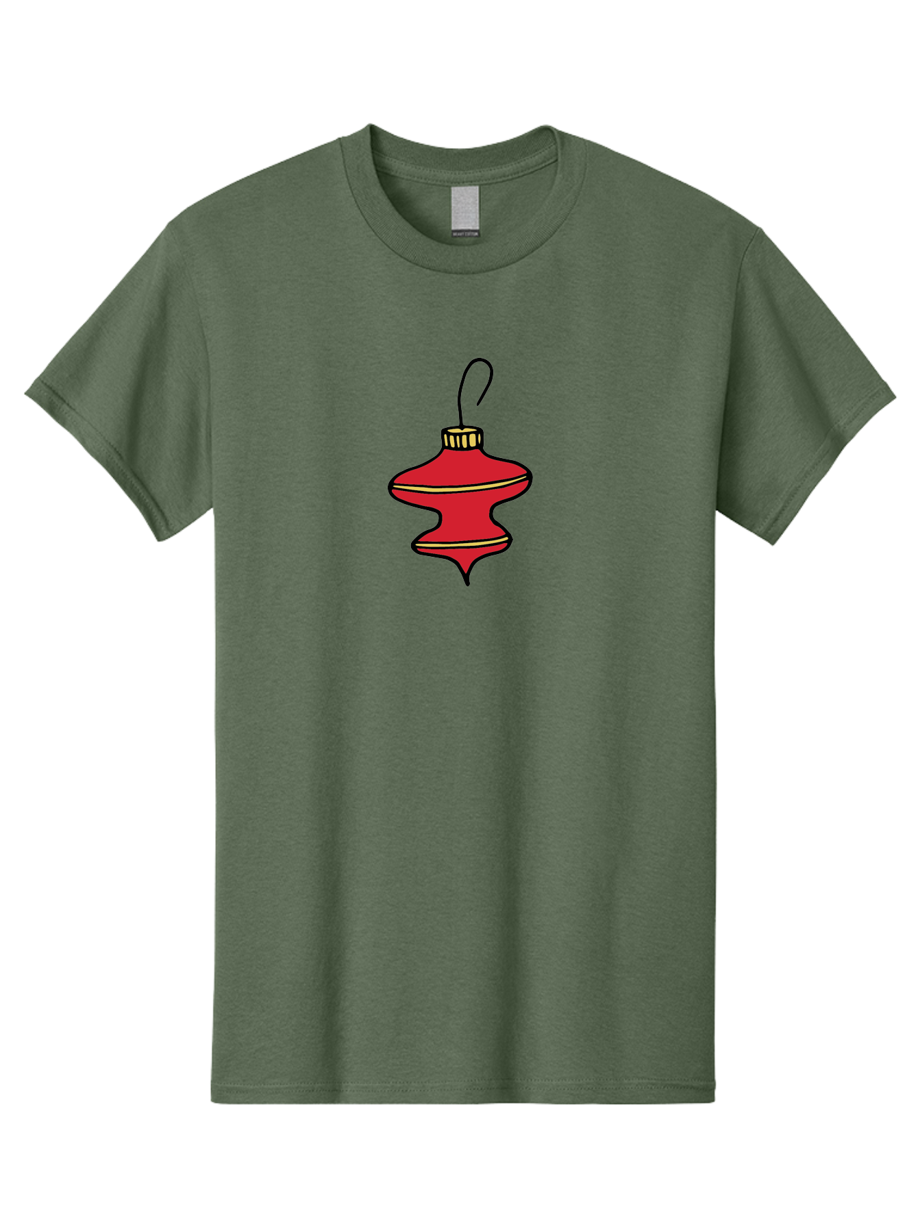 Christmas-Ornament-2 Men'S Graphic Tee, 100% Cotton, Comfortable Casual Summer Wear, Machine Washable, Christmas Decoration, Red Ornament, Festive Decor, Holiday Season, Christmas Tree, Christmas Bauble, Golden Details, Cartoon Style -  Aaa810 9