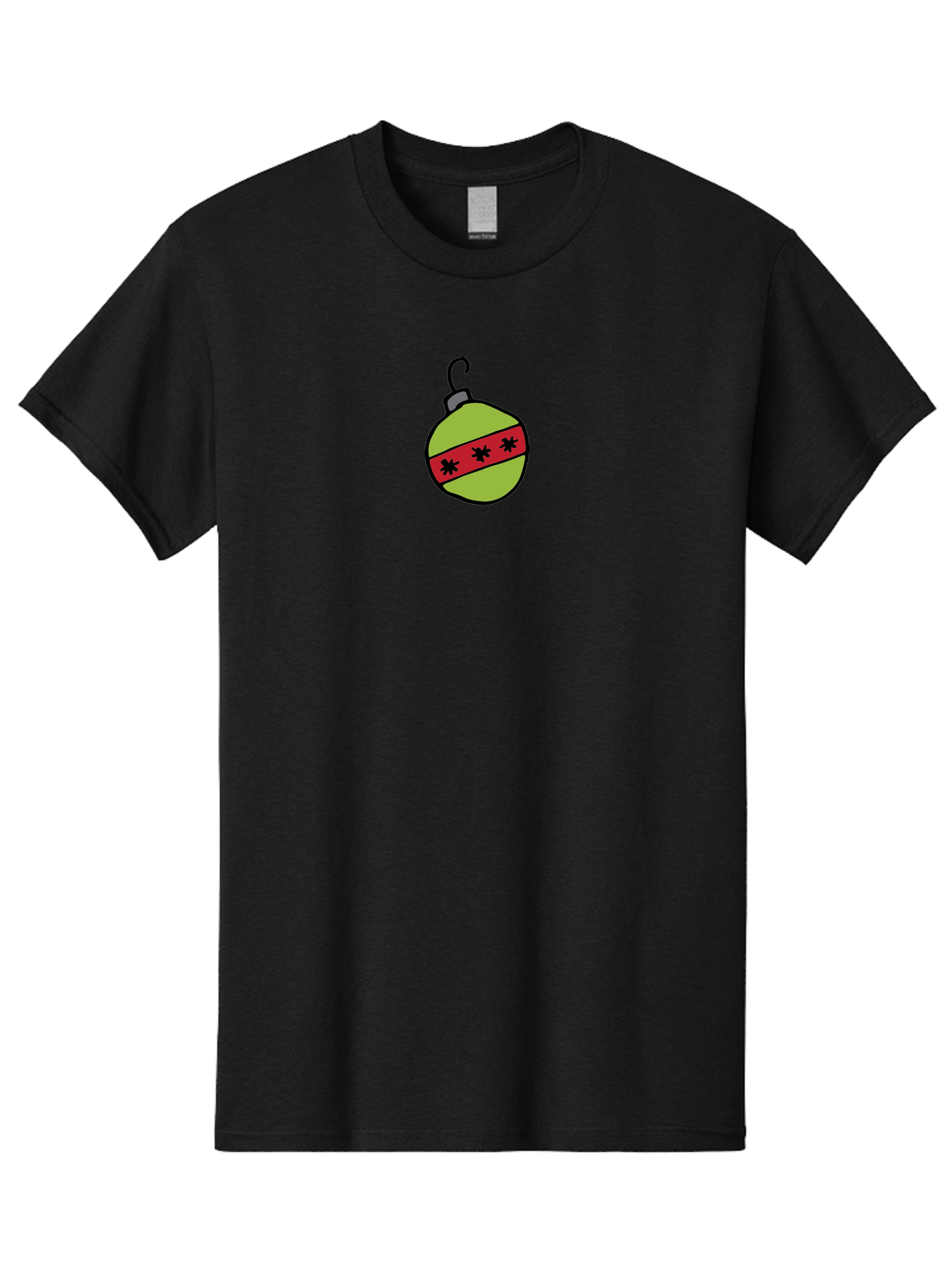 Christmas-Ornament-4 Men'S Graphic Tee, 100% Cotton, Comfortable Casual Summer Wear, Machine Washable, Christmas Ornament, Festive Decoration, Holiday Decor, Red And Green Colors, Asterisks Pattern, Winter Wonderland, -  Aaa812