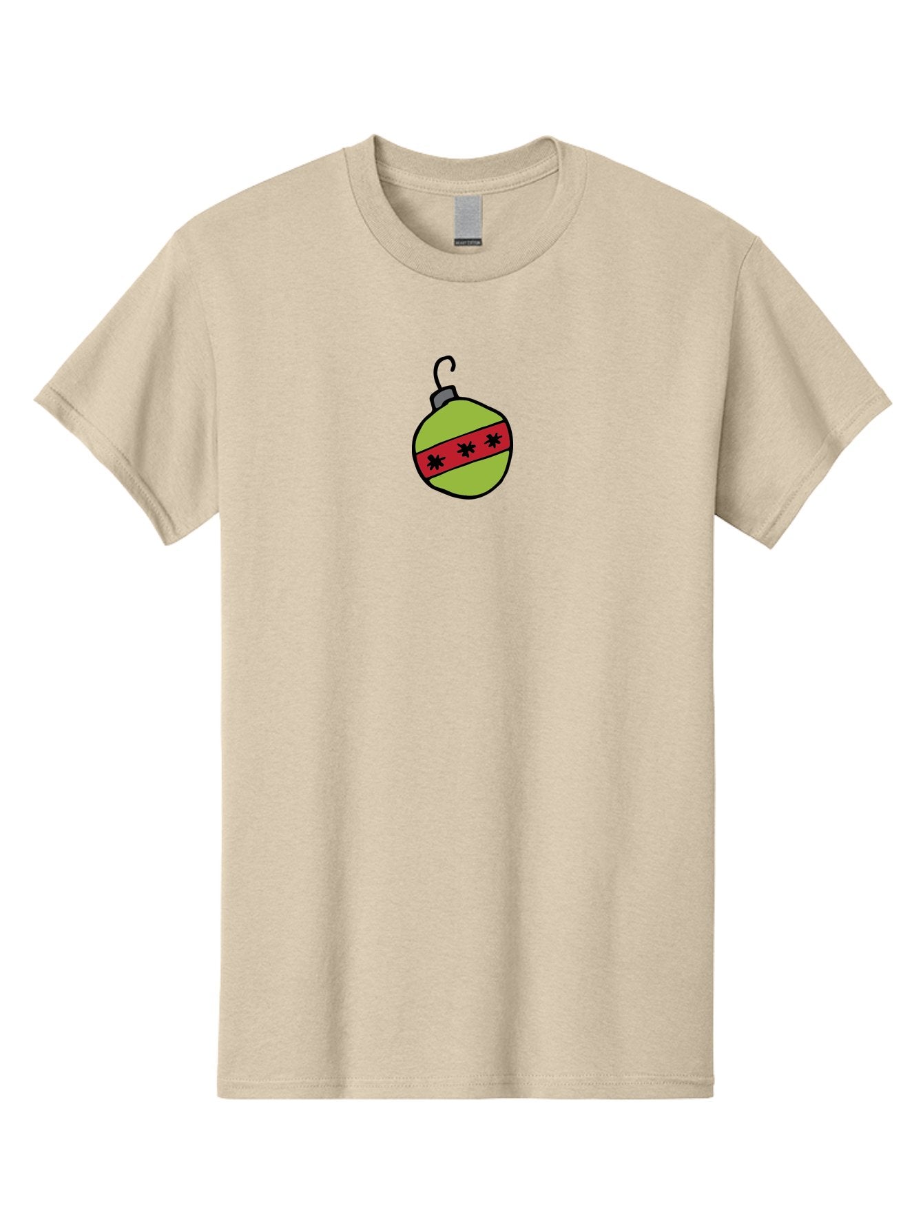 Christmas-Ornament-4 Men'S Graphic Tee, 100% Cotton, Comfortable Casual Summer Wear, Machine Washable, Christmas Ornament, Festive Decoration, Holiday Decor, Red And Green Colors, Asterisks Pattern, Winter Wonderland, -  Aaa812 14