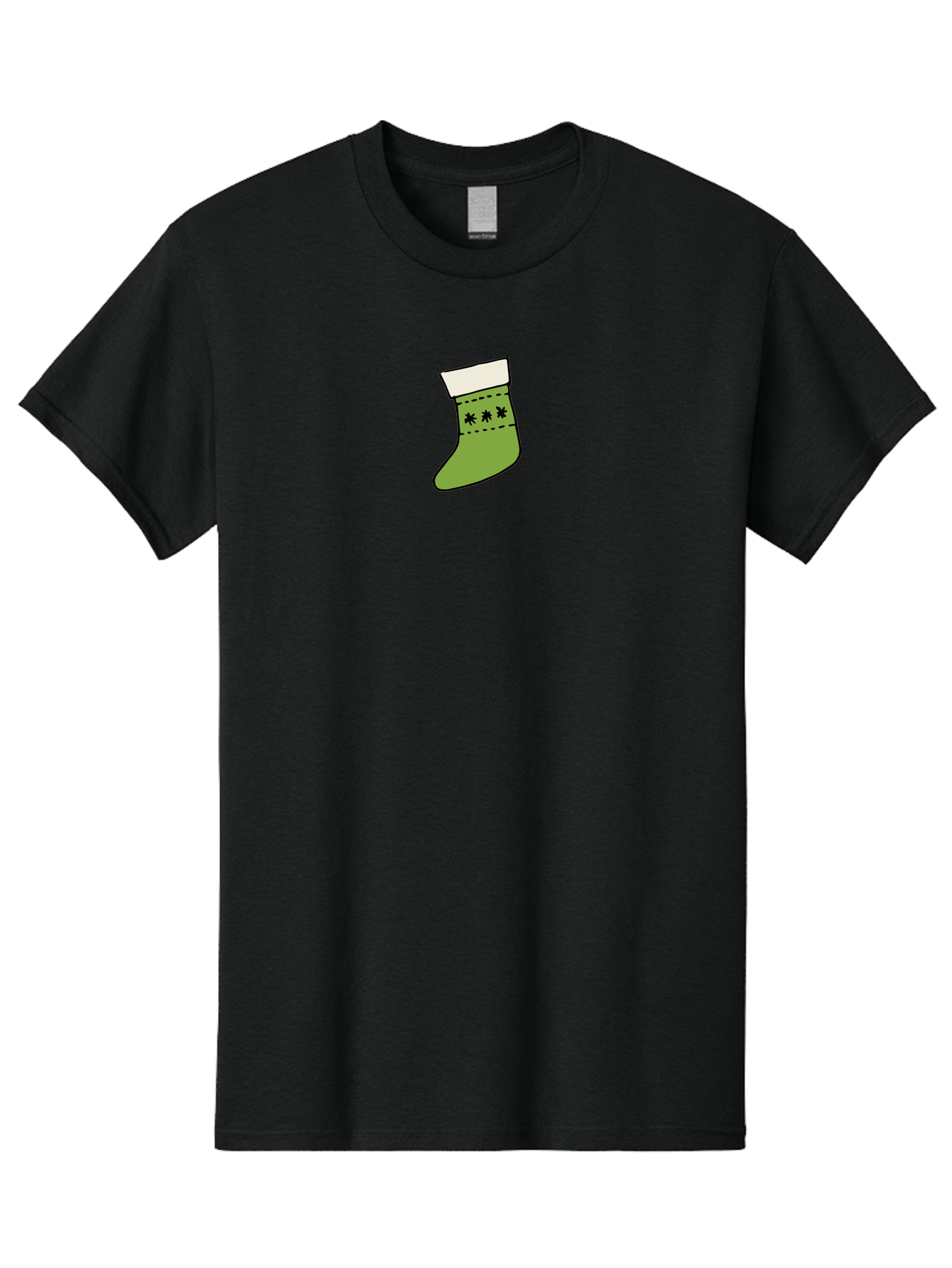Christmas-Stocking-1 Men'S Graphic Tee, 100% Cotton, Comfortable Casual Summer Wear, Machine Washable, Christmas Stocking, Festive Decoration, Holiday Tradition, Gift Giving, Christmas Celebration, Winter Wonderland, Snowflake Pattern, -  Aaa819