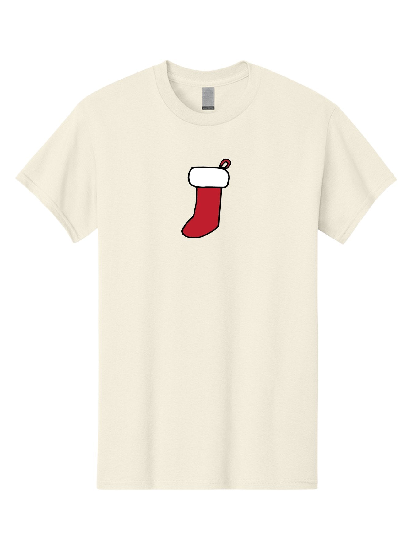 Christmas-Stocking-2 Men'S Graphic Tee, 100% Cotton, Comfortable Casual Summer Wear, Machine Washable, Christmas Stocking, Red And White, Festive Decor, Holiday Season, Merry Christmas, Winter Wonderland, Seasonal Illustration -  Aaa820 5