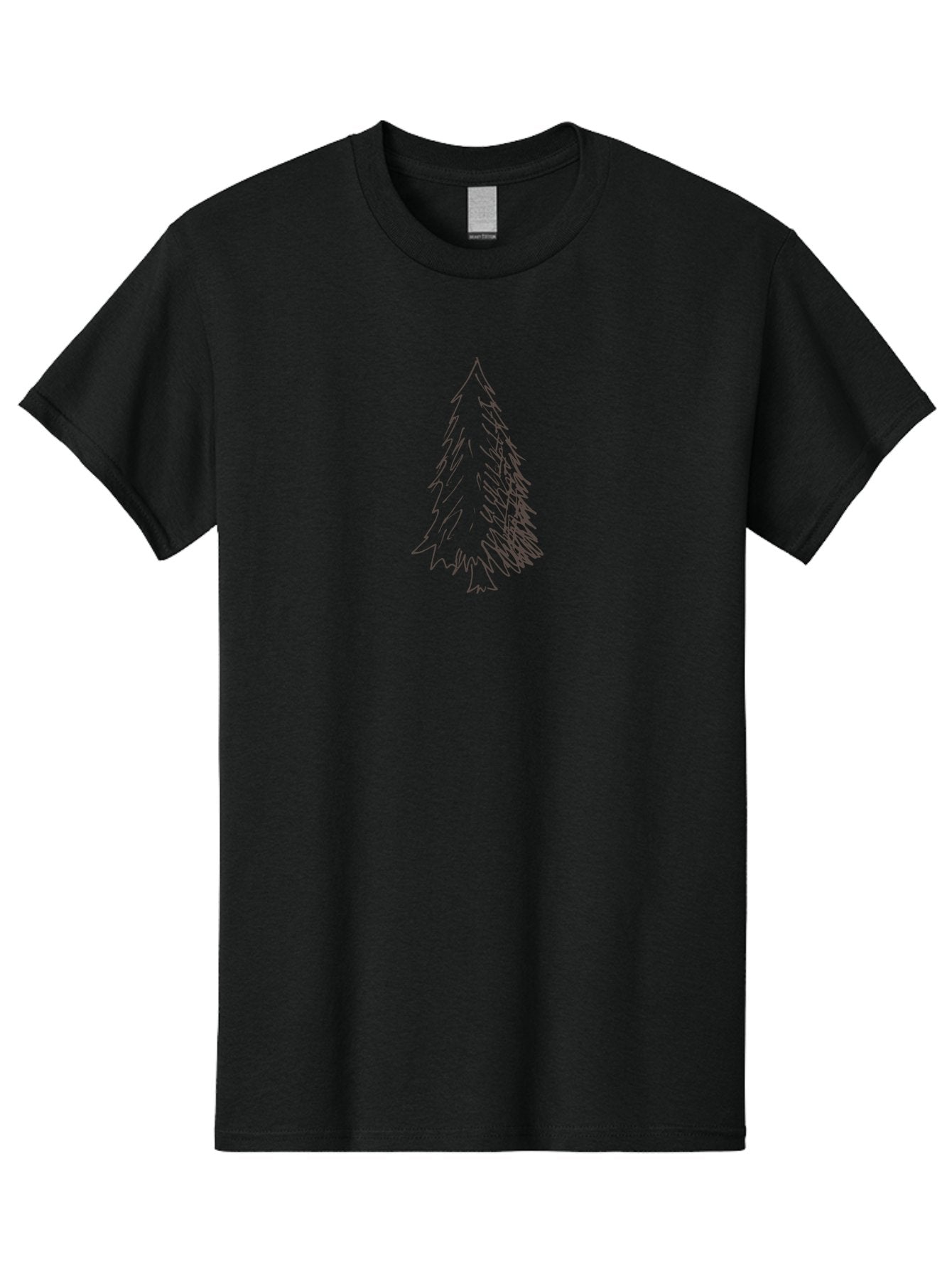 Christmas-Tree-1 Men'S Graphic Tee, 100% Cotton, Comfortable Casual Summer Wear, Machine Washable, Hand-Drawn Christmas Tree, Simple Illustration, Festive Symbol, Holiday Decoration, Minimalist Design, Purple Outline -  Aaa822 13