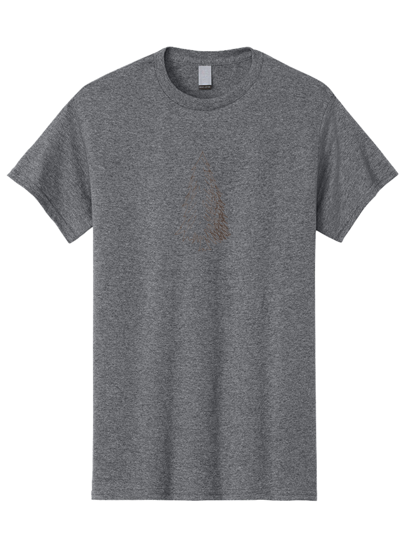 Christmas-Tree-1 Men'S Graphic Tee, 100% Cotton, Comfortable Casual Summer Wear, Machine Washable, Hand-Drawn Christmas Tree, Simple Illustration, Festive Symbol, Holiday Decoration, Minimalist Design, Purple Outline -  Aaa822 7