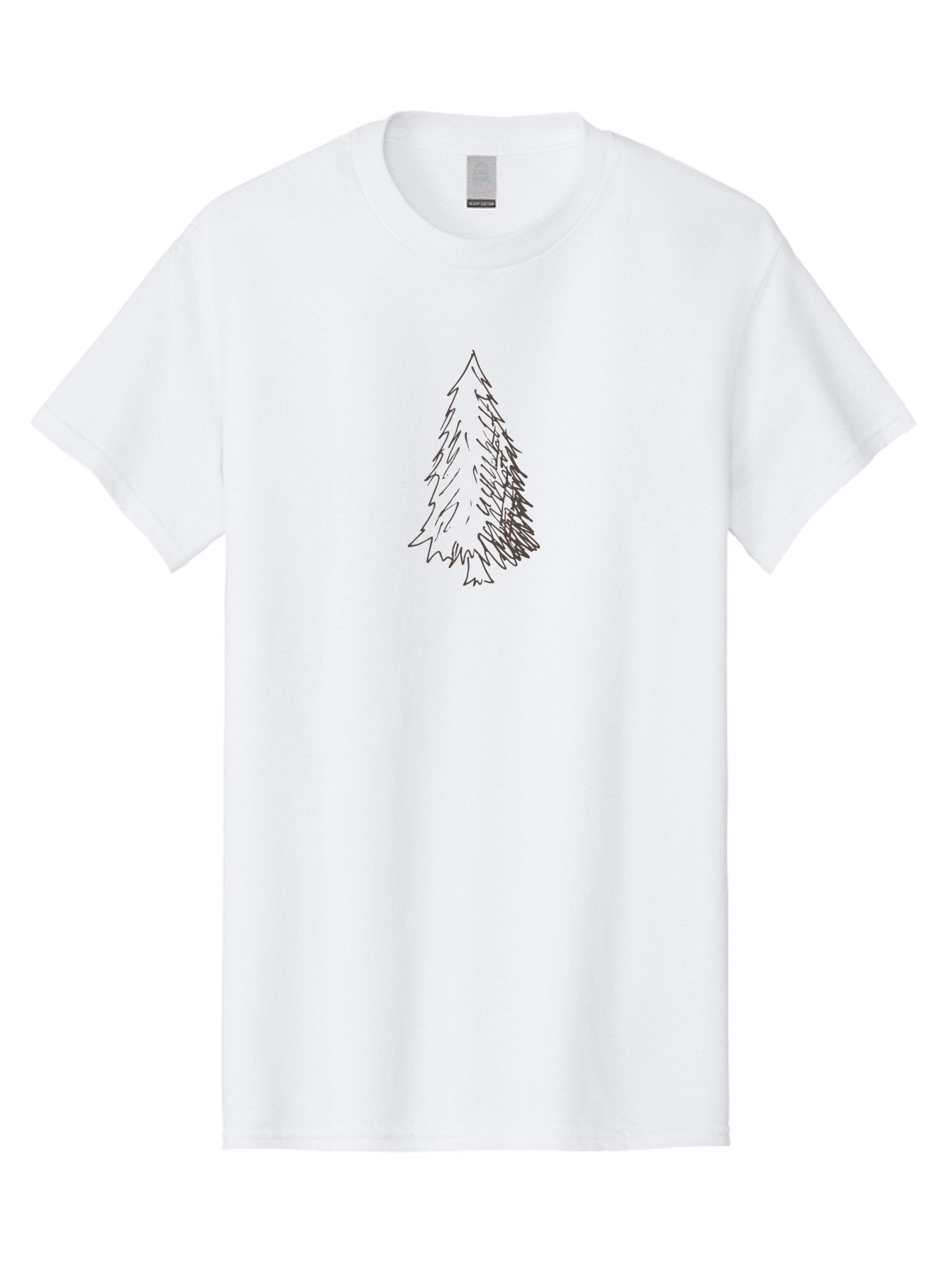 Christmas-Tree-1 Men'S Graphic Tee, 100% Cotton, Comfortable Casual Summer Wear, Machine Washable, Hand-Drawn Christmas Tree, Simple Illustration, Festive Symbol, Holiday Decoration, Minimalist Design, Purple Outline -  Aaa822 5