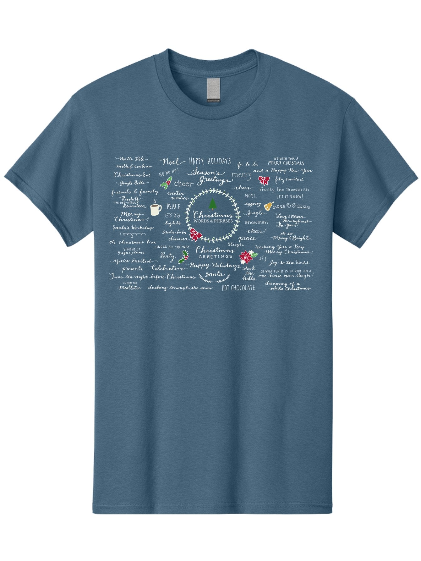 Christmas-Wishes-Blessings Men'S Graphic Tee, 100% Cotton, Comfortable Casual Summer Wear, Machine Washable, Christmas Wishes, Holiday Cheer, Joyful Greetings, Festive Atmosphere, Happy Holidays, Christmas Tree, Celebration, Peace, -  Aaa827 9