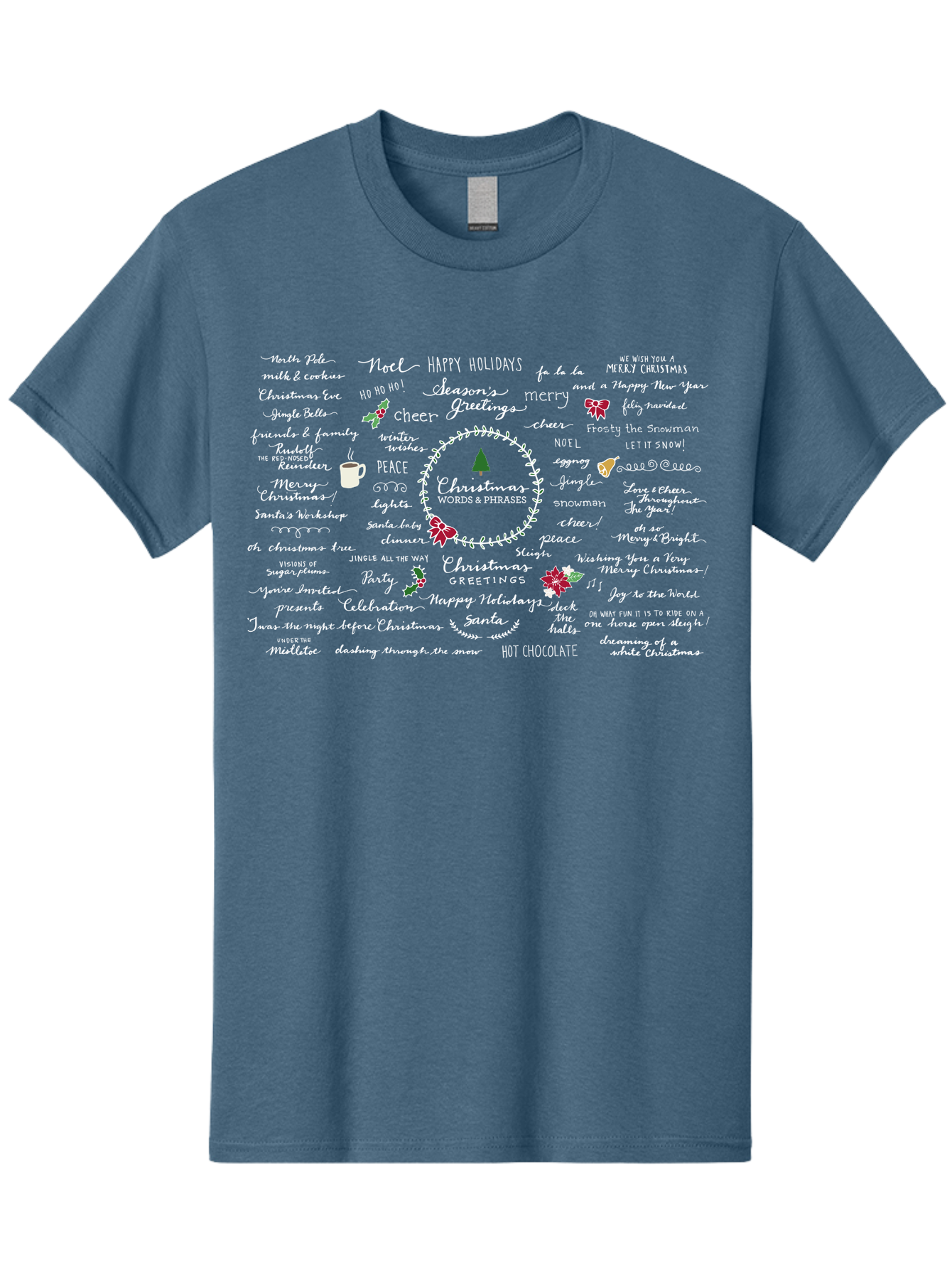 Christmas-Wishes-Blessings Men'S Graphic Tee, 100% Cotton, Comfortable Casual Summer Wear, Machine Washable, Christmas Wishes, Holiday Cheer, Joyful Greetings, Festive Atmosphere, Happy Holidays, Christmas Tree, Celebration, Peace, -  Aaa827 15